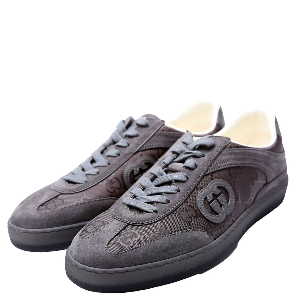Gucci G75 Suede/Nylon Sneakers Men's Size 8.5 (Women's 41) Grey