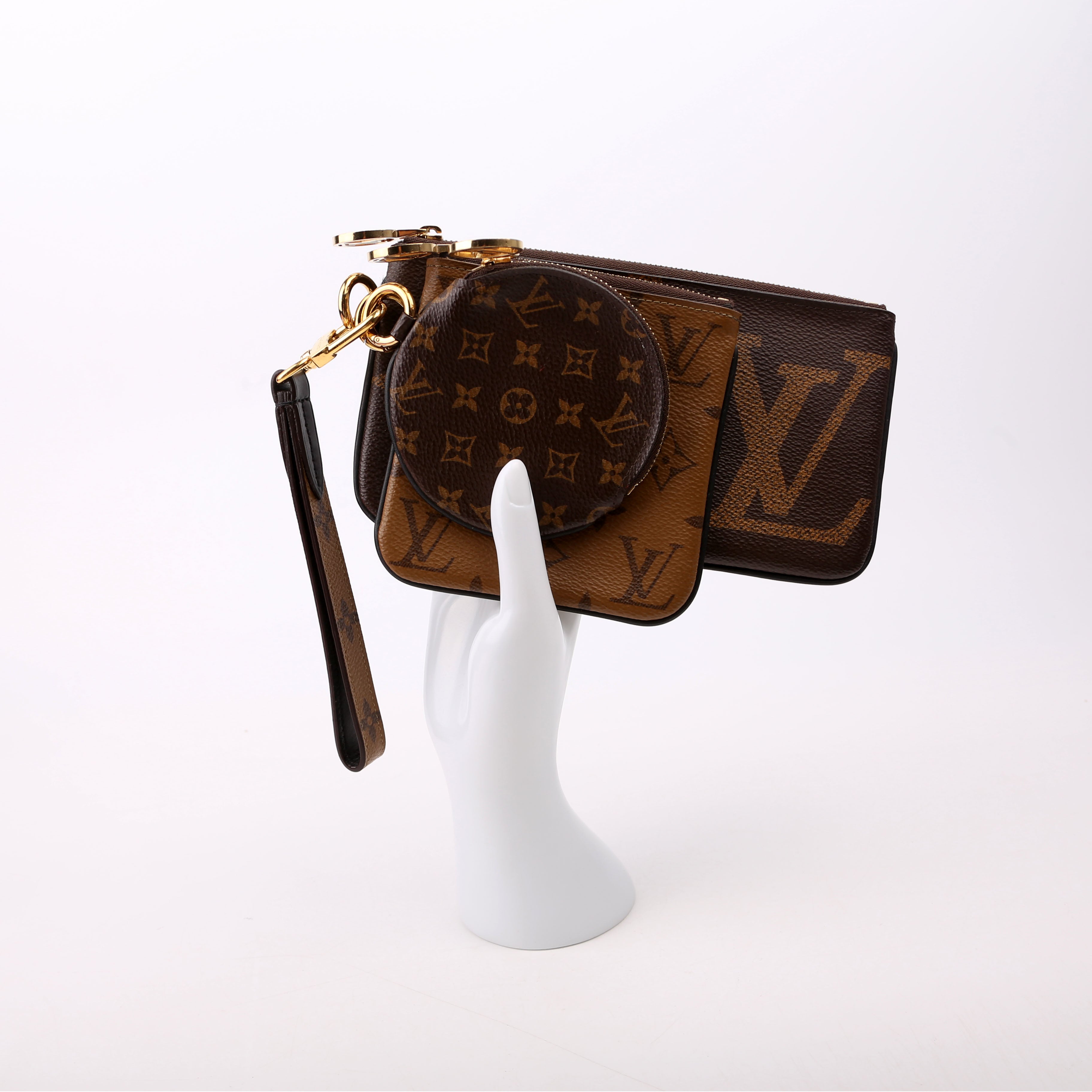 Louis Vuitton Trio Pochette Reverse Monogram