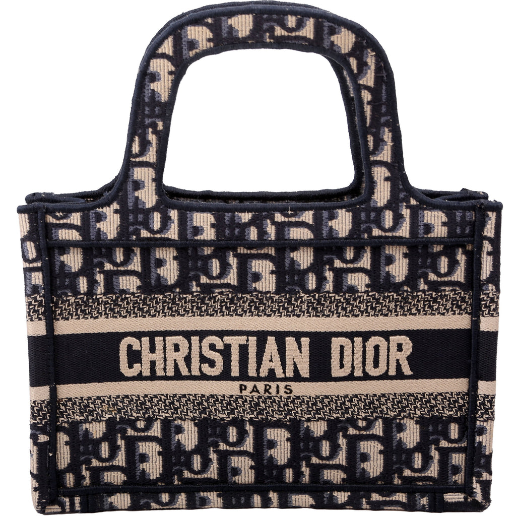 Christian Dior Book Tote Mini Navy