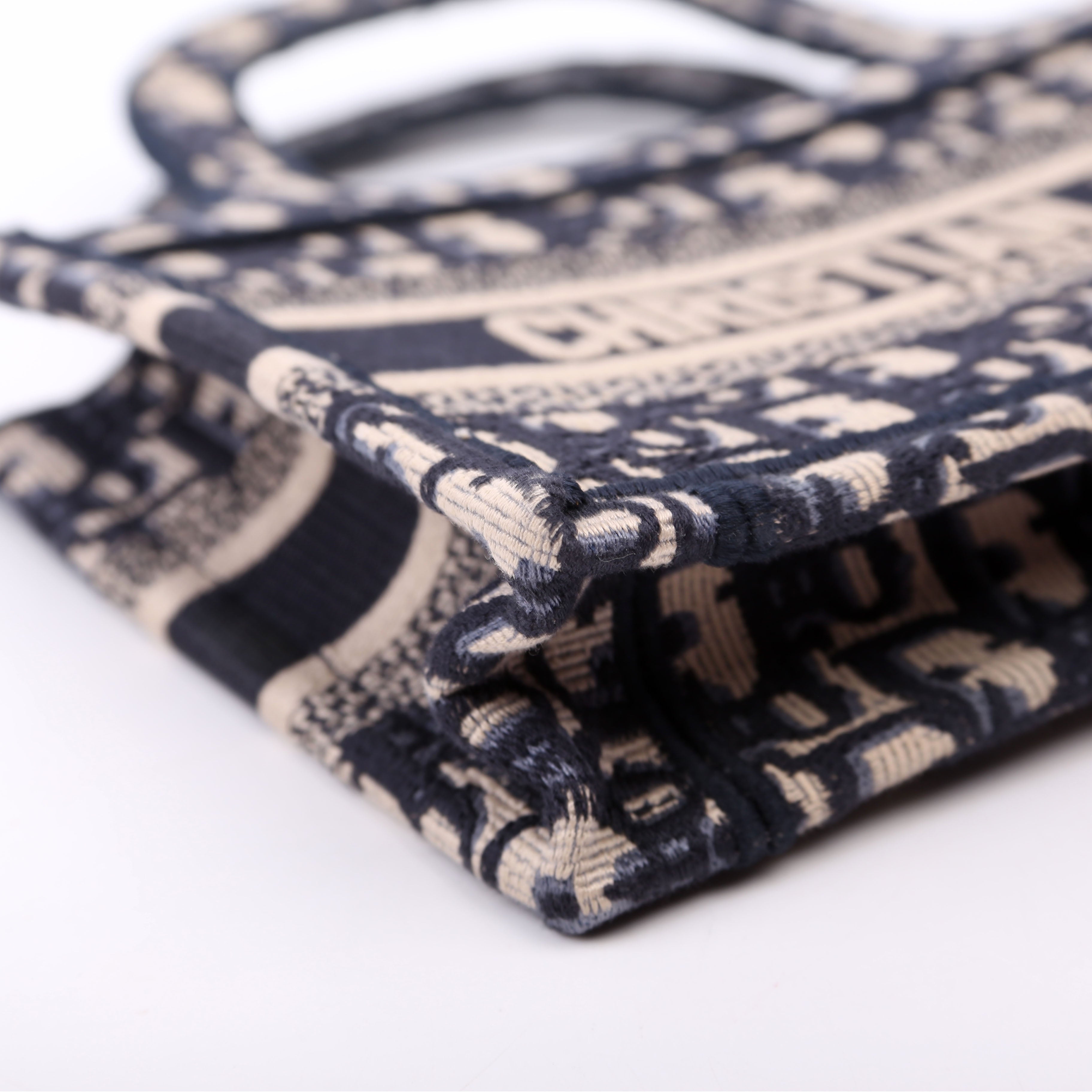 Christian Dior Book Tote Mini Navy