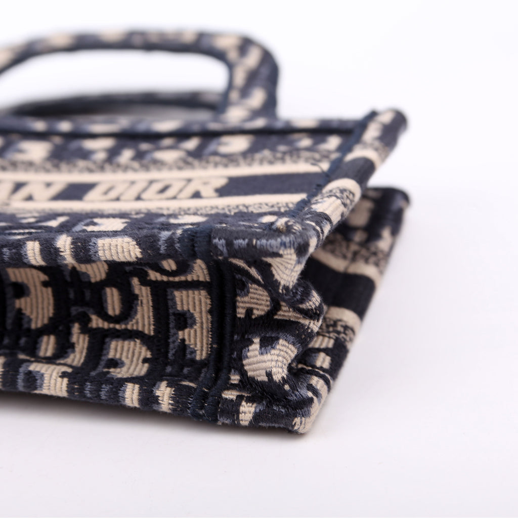 Christian Dior Book Tote Mini Navy