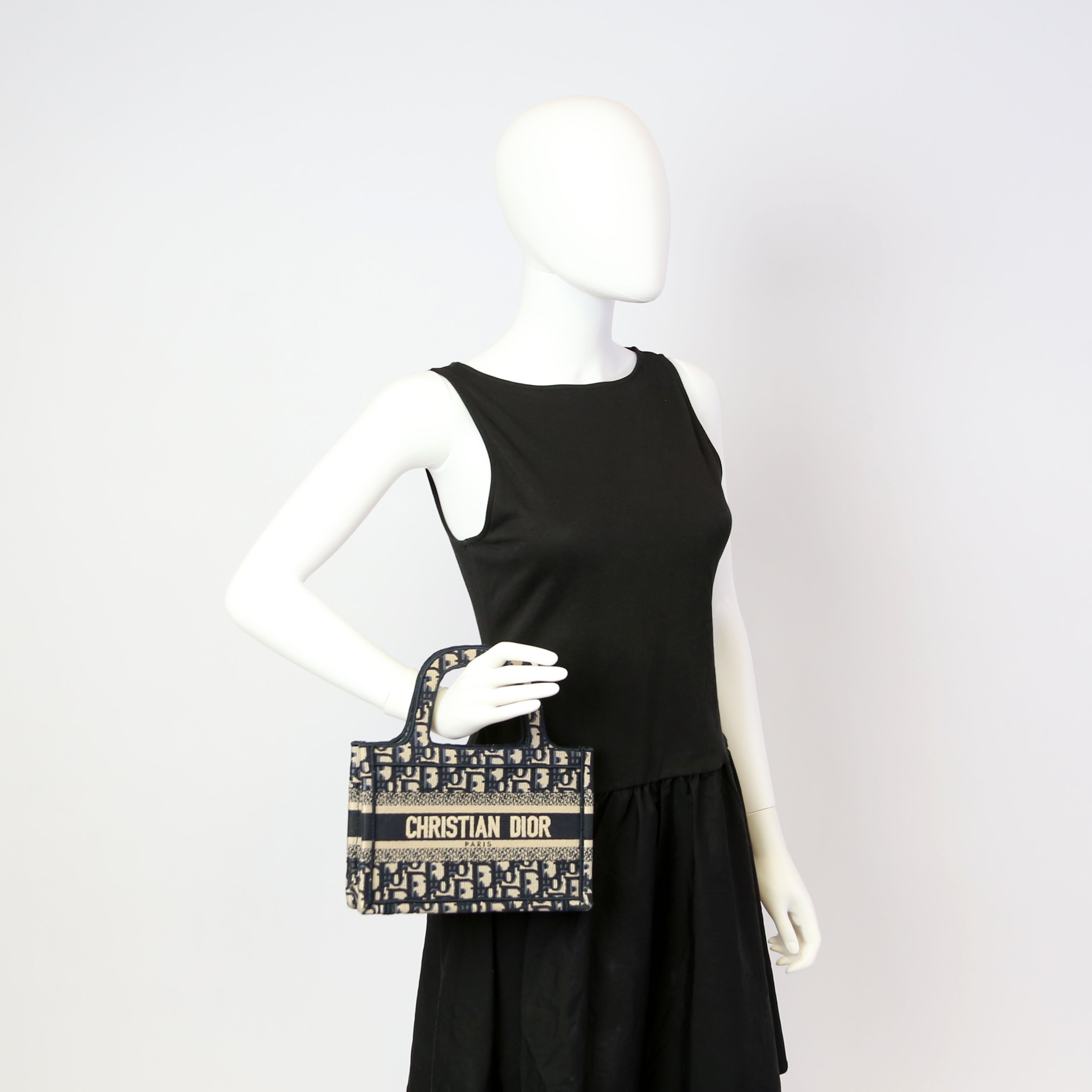 Christian Dior Book Tote Mini Navy