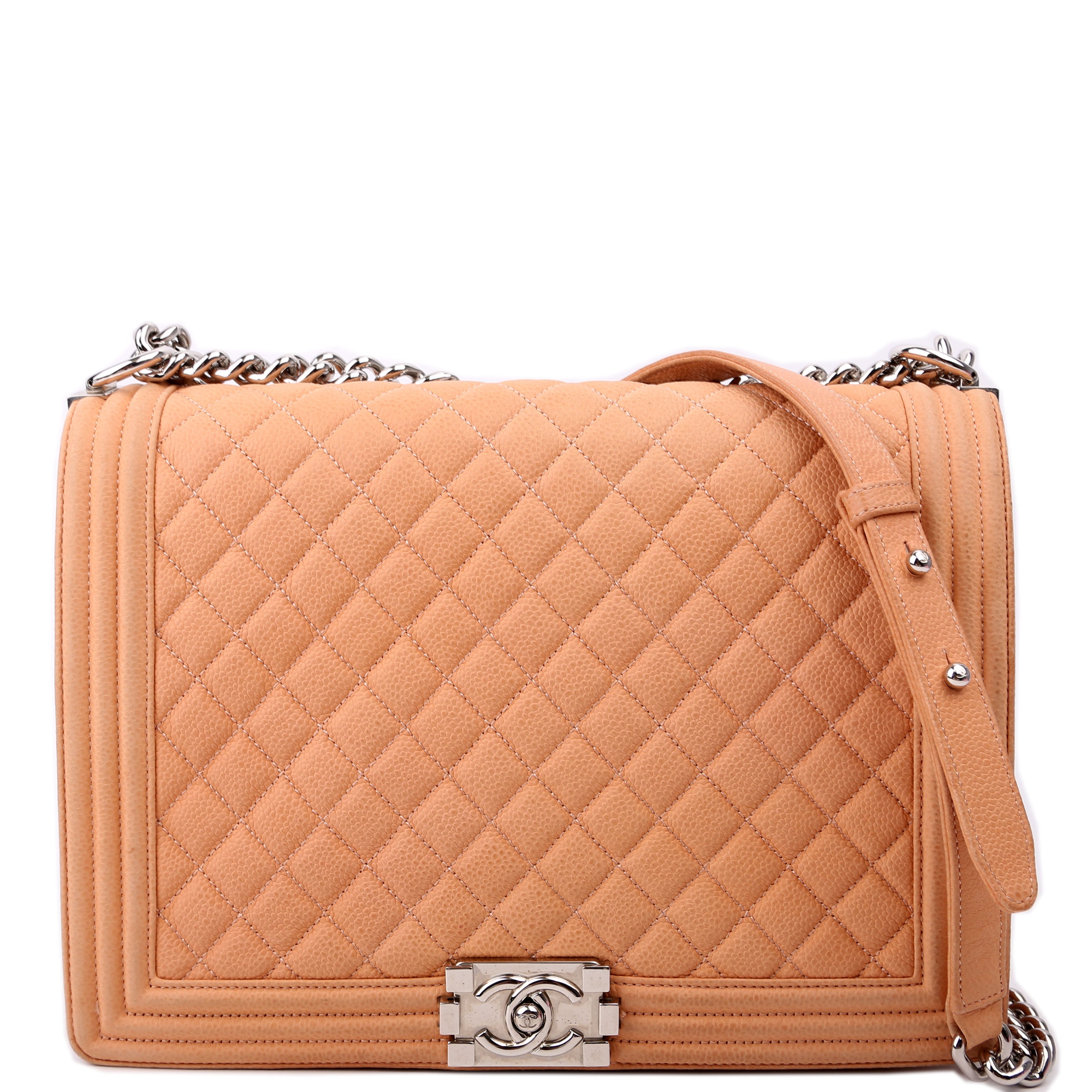 Chanel Boy Flap Large Caviar 16-20M Peach