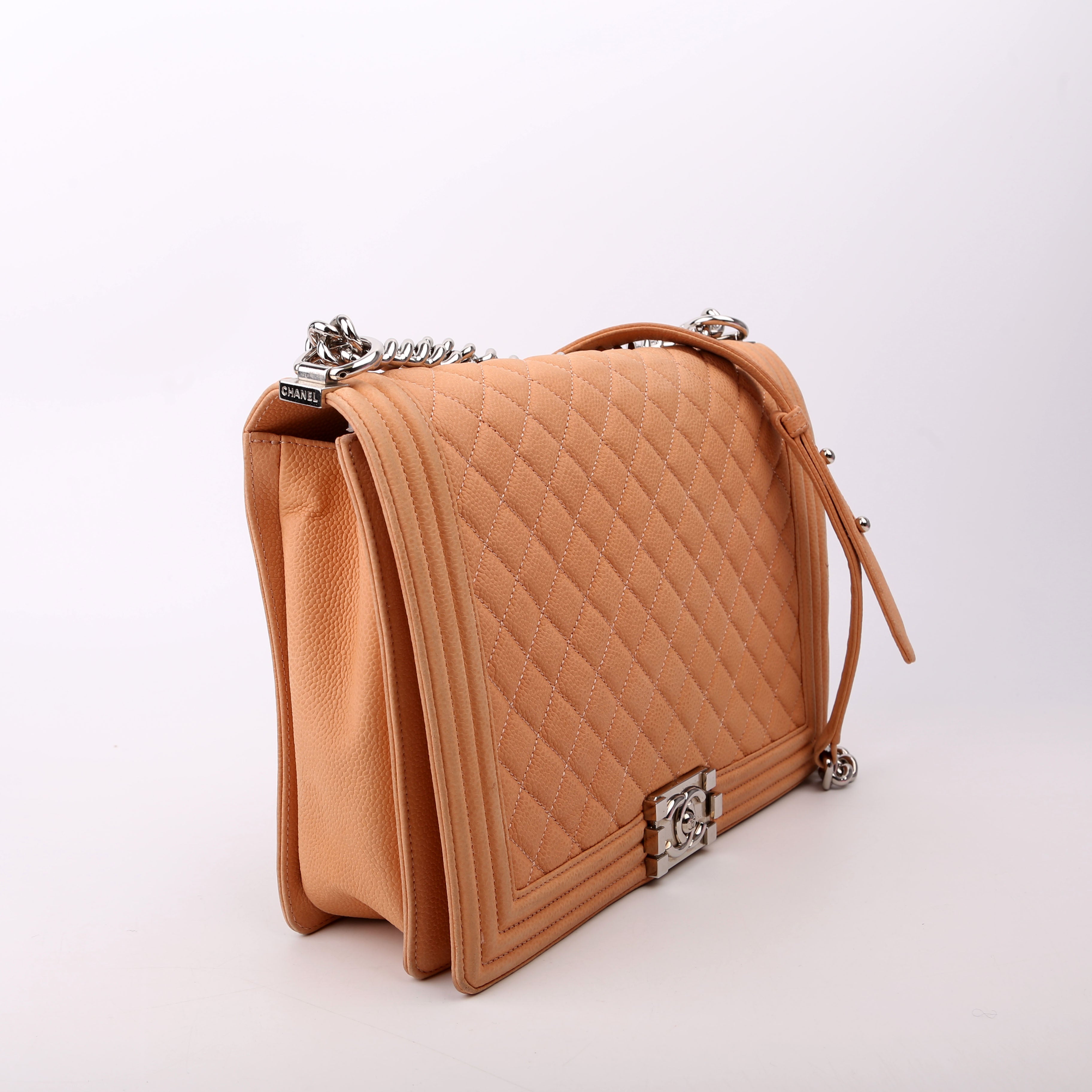 Chanel Boy Flap Large Caviar 16-20M Peach