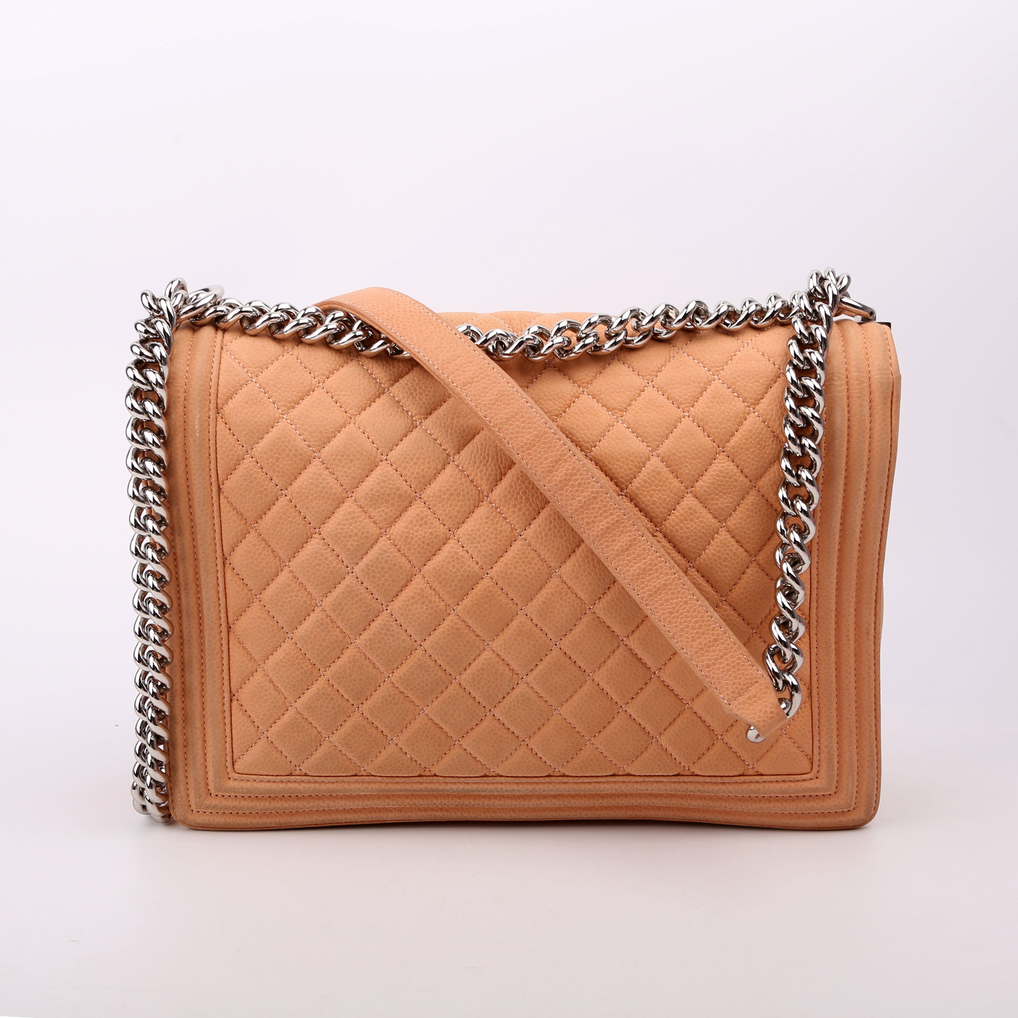 Chanel Boy Flap Large Caviar 16-20M Peach