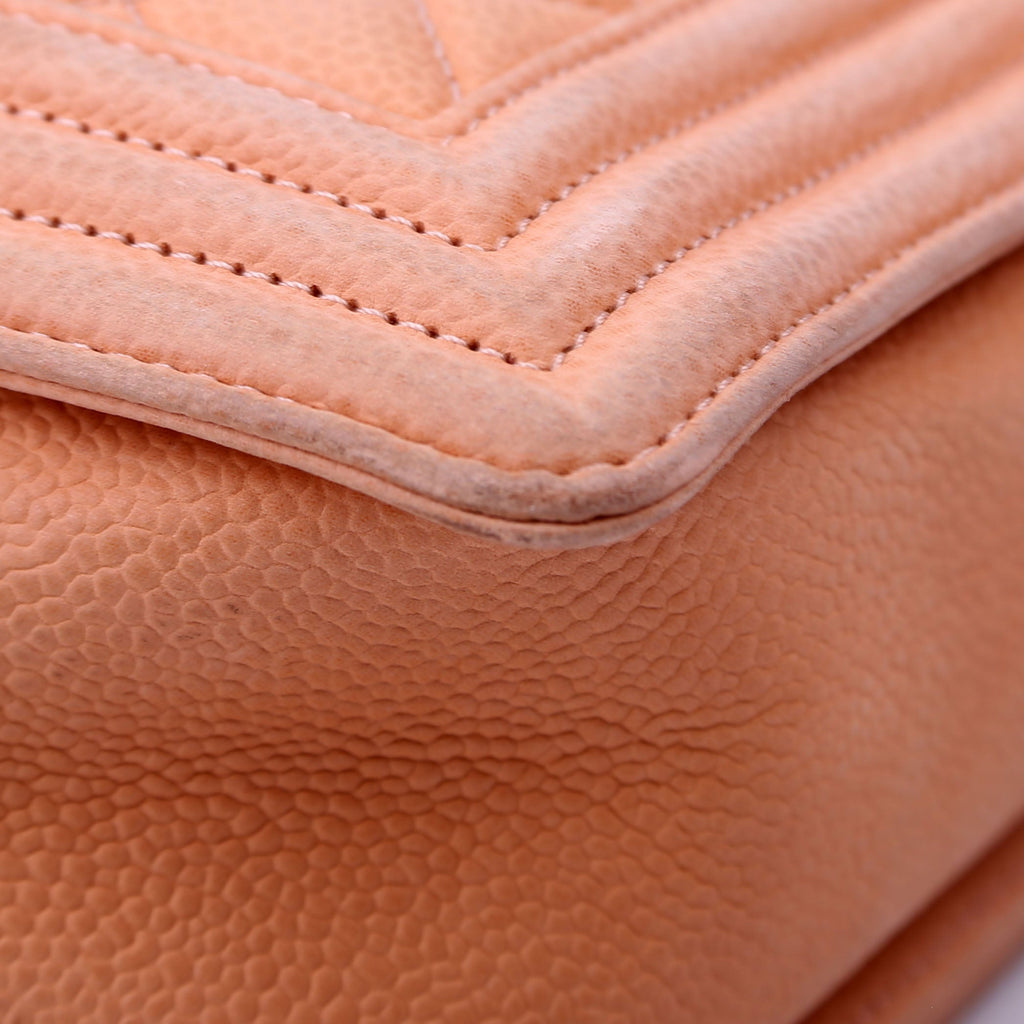 Chanel Boy Flap Large Caviar 16-20M Peach