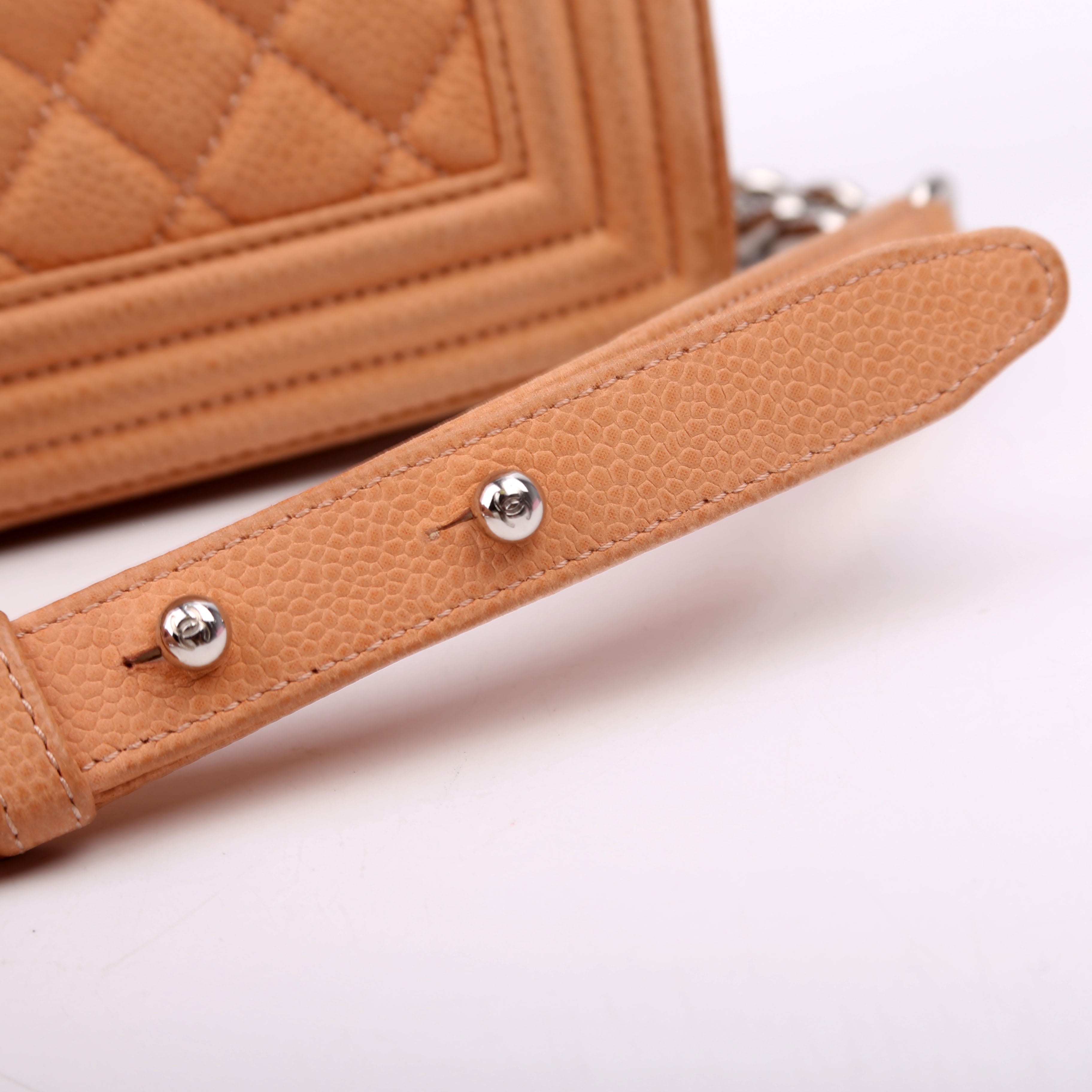 Chanel Boy Flap Large Caviar 16-20M Peach