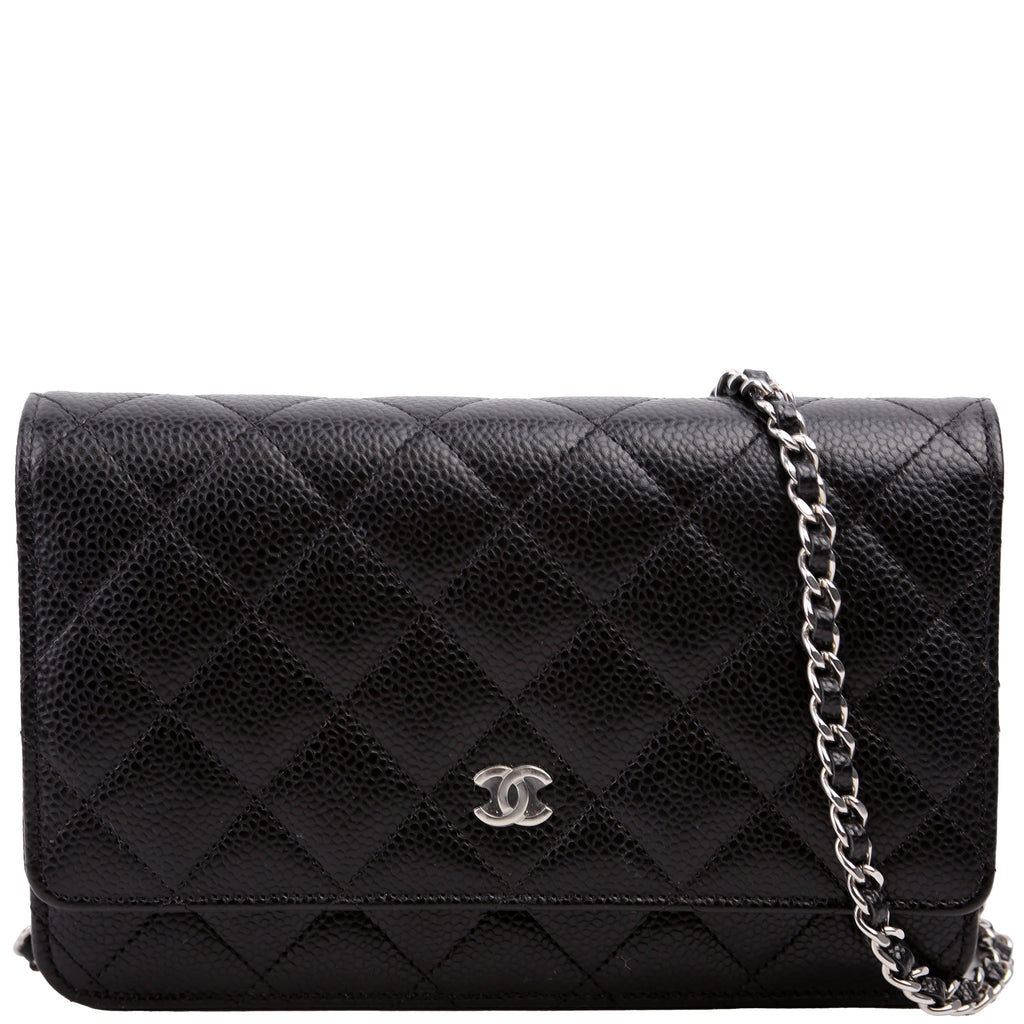 Chanel WOC Classic Quilted Caviar RFID Black