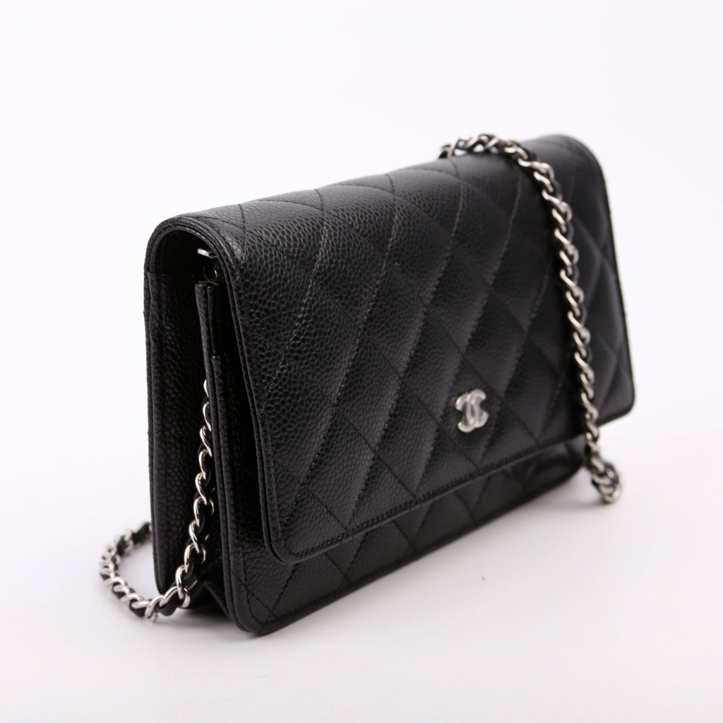 Chanel WOC Classic Quilted Caviar RFID Black