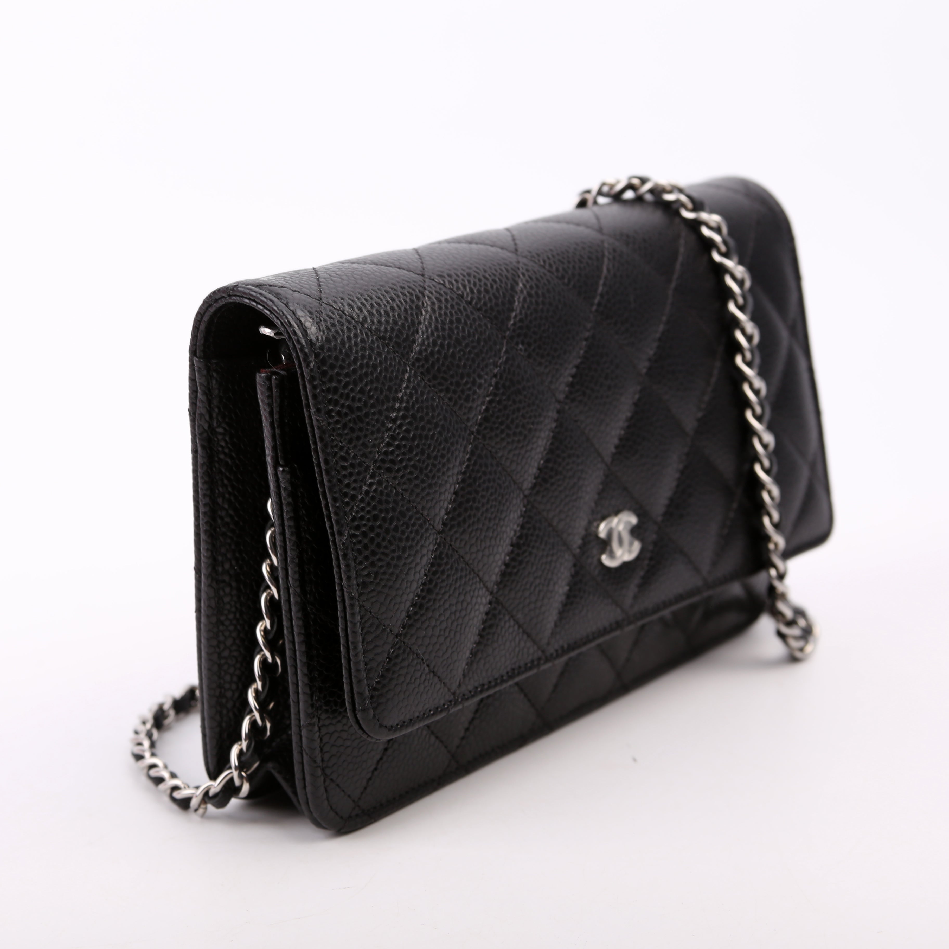 Chanel WOC Classic Quilted Caviar RFID Black