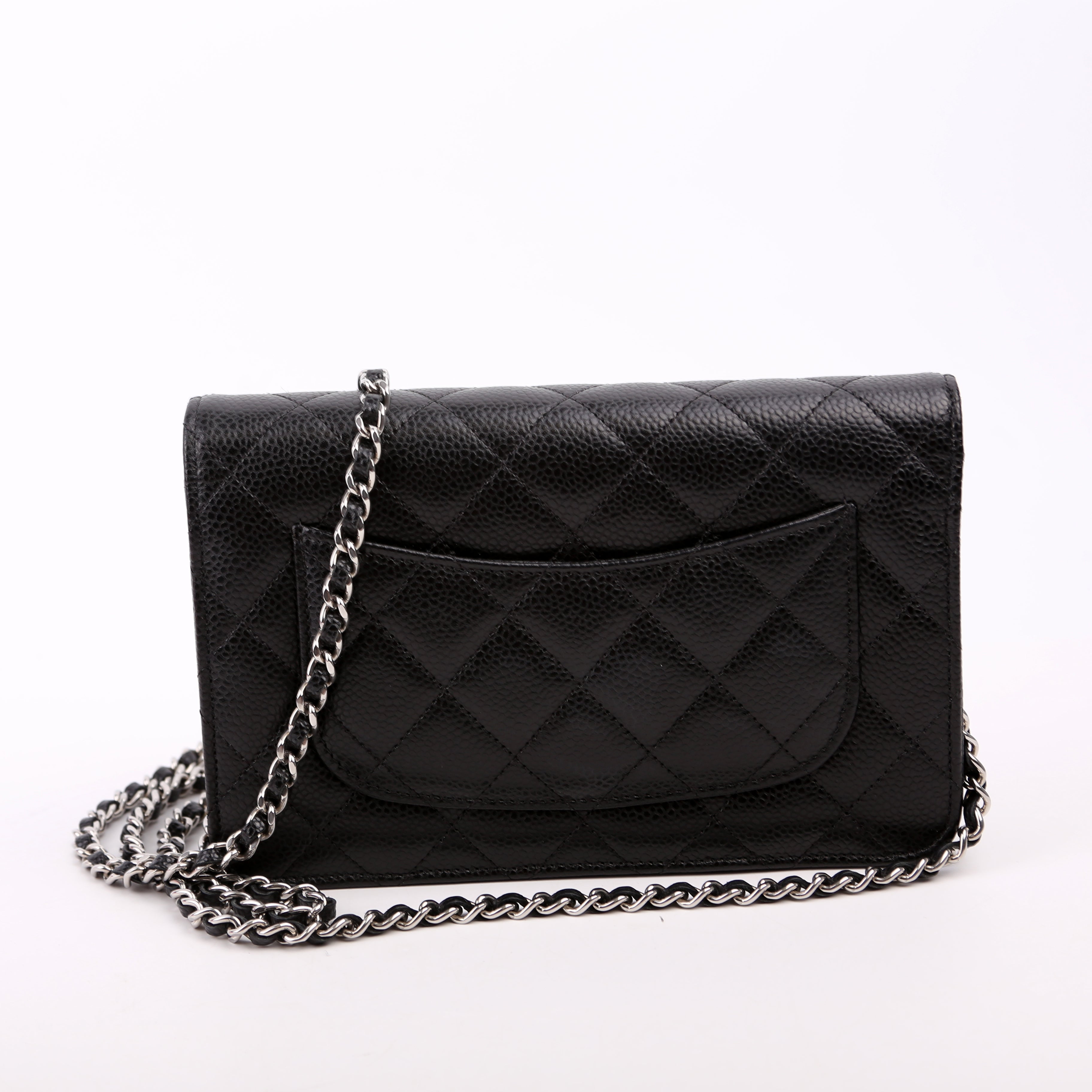 Chanel WOC Classic Quilted Caviar RFID Black