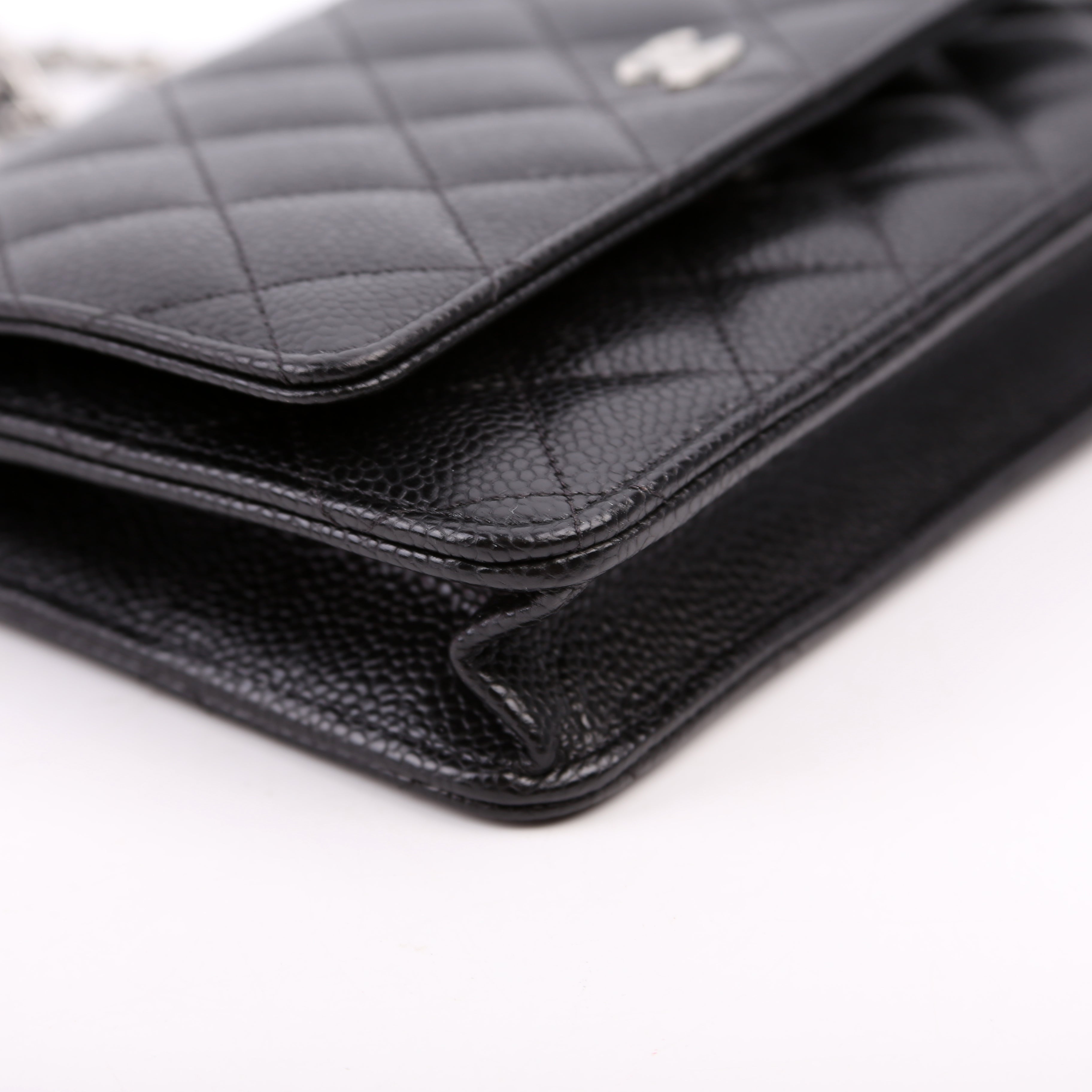 Chanel WOC Classic Quilted Caviar RFID Black