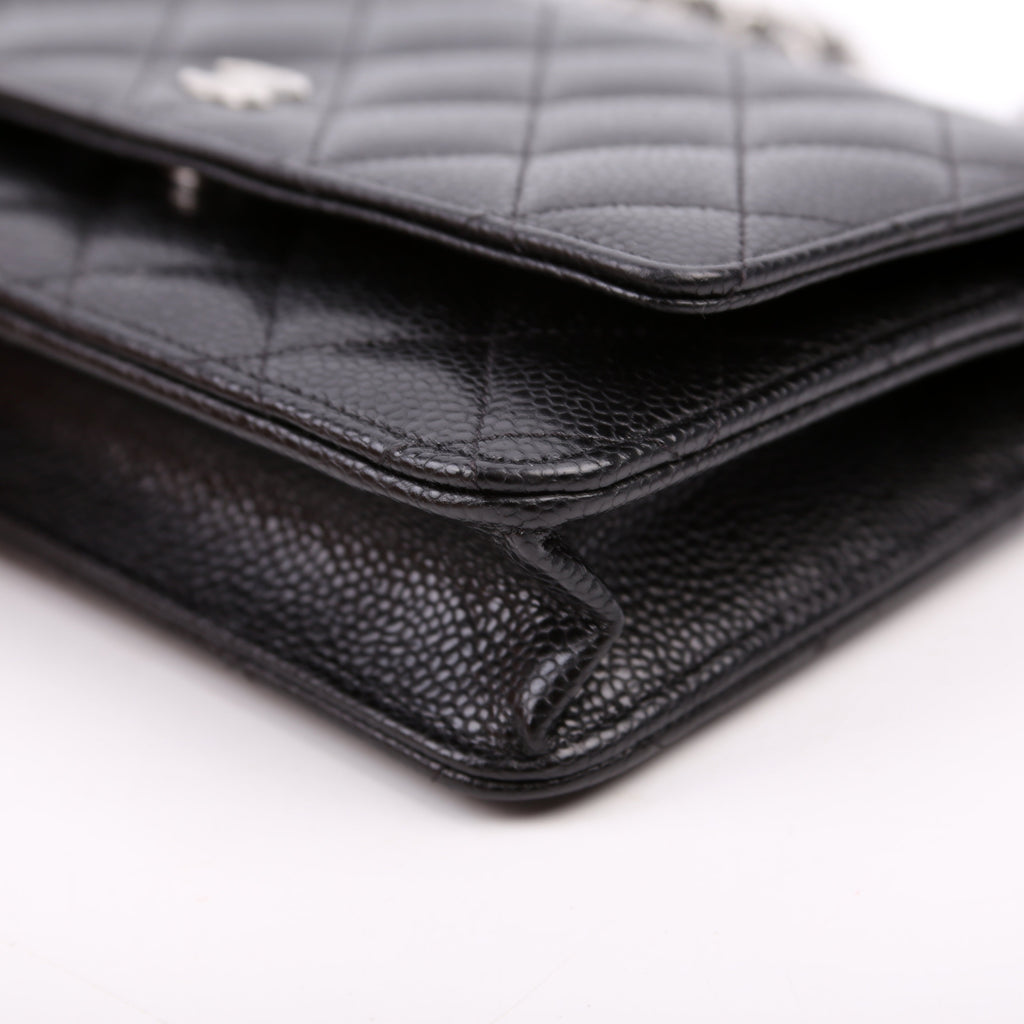 Chanel WOC Classic Quilted Caviar RFID Black