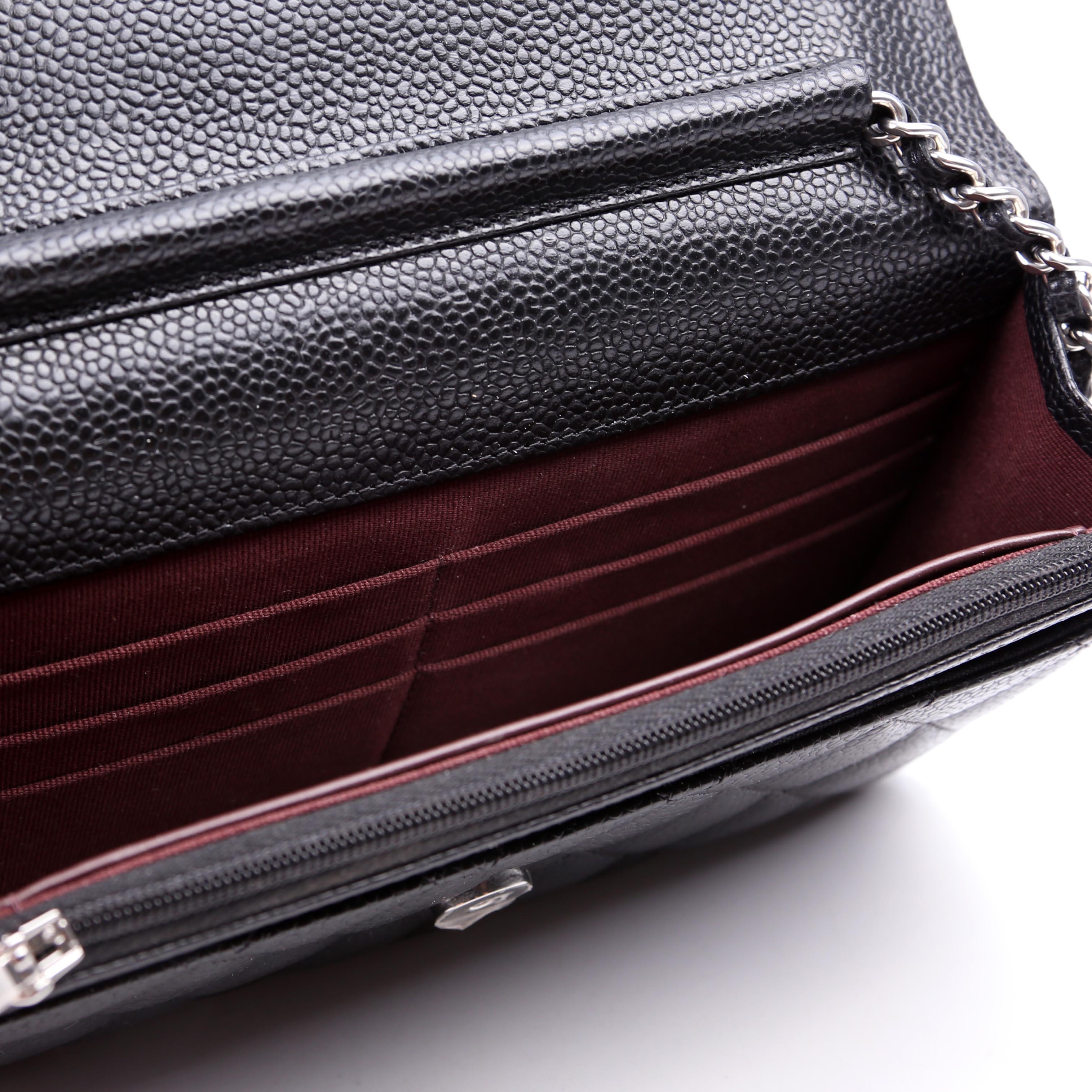 Chanel WOC Classic Quilted Caviar RFID Black
