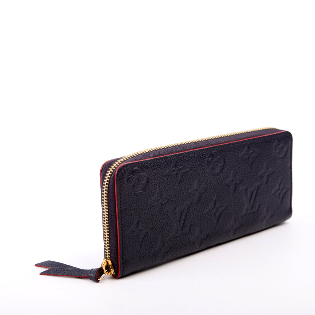 Louis Vuitton Clemence Wallet Empreinte Blue/Red