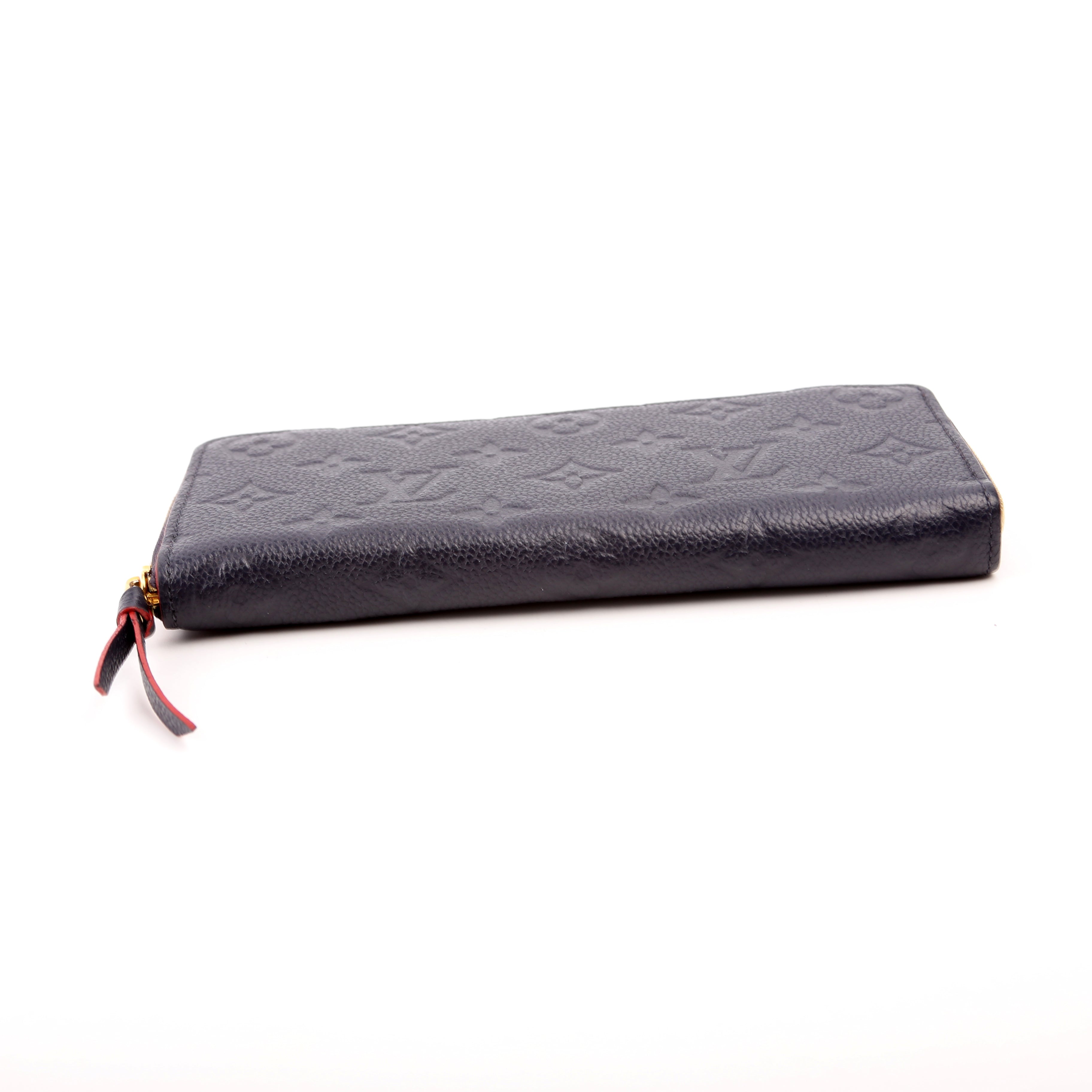 Louis Vuitton Clemence Wallet Empreinte Blue/Red