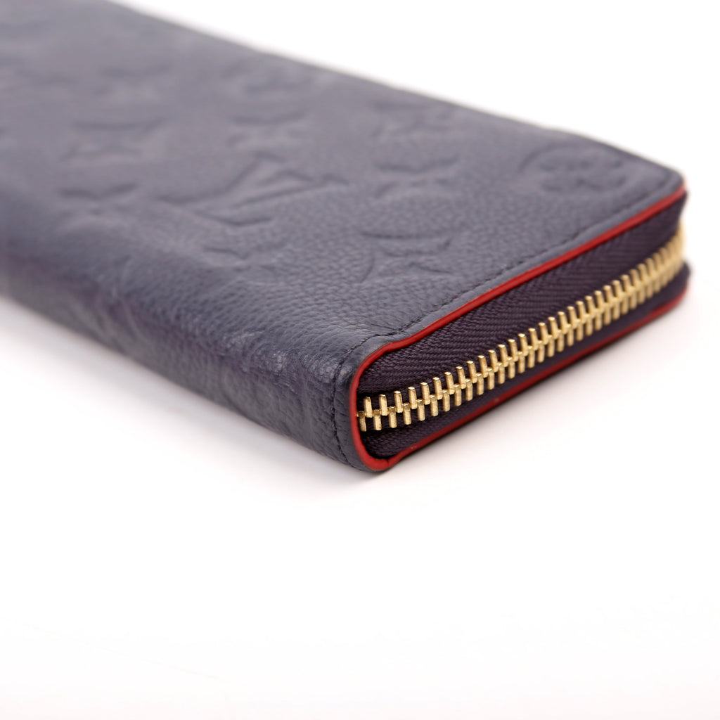 Louis Vuitton Clemence Wallet Empreinte Blue/Red