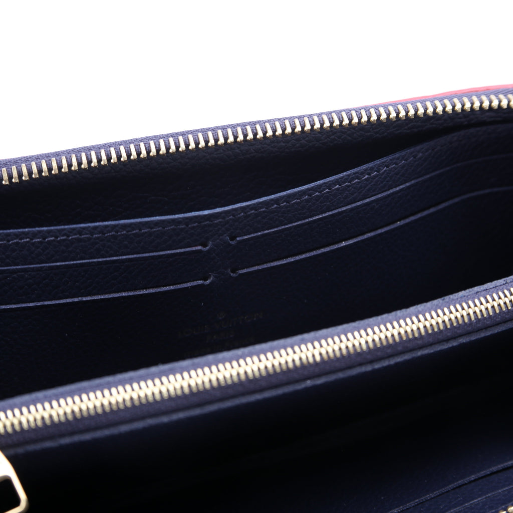 Louis Vuitton Clemence Wallet Empreinte Blue/Red