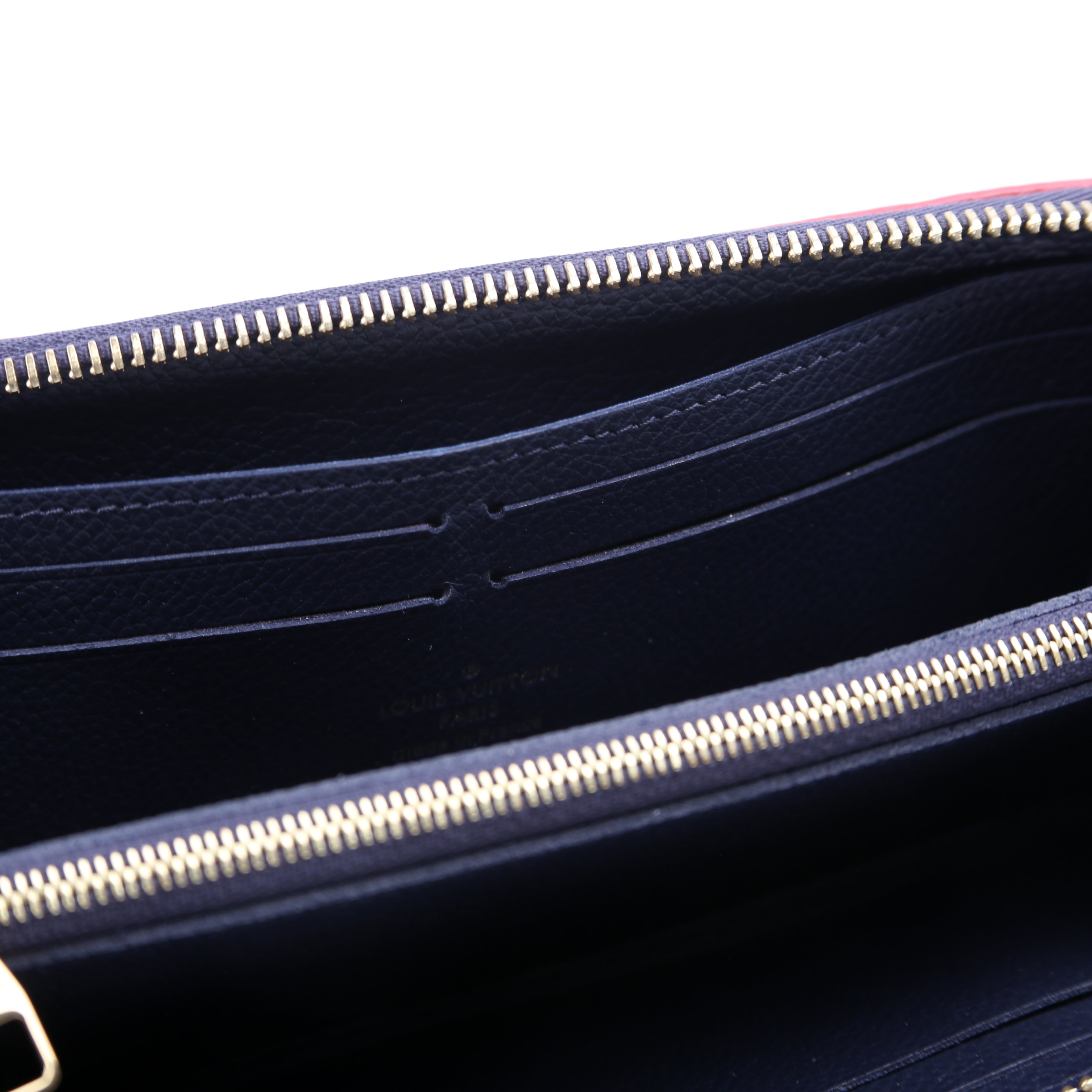 Louis Vuitton Clemence Wallet Empreinte Blue/Red