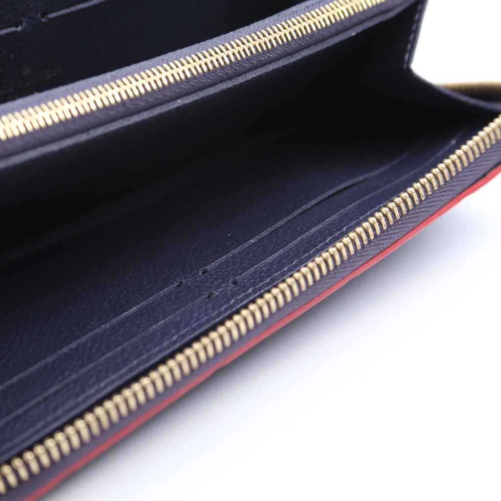 Louis Vuitton Clemence Wallet Empreinte Blue/Red