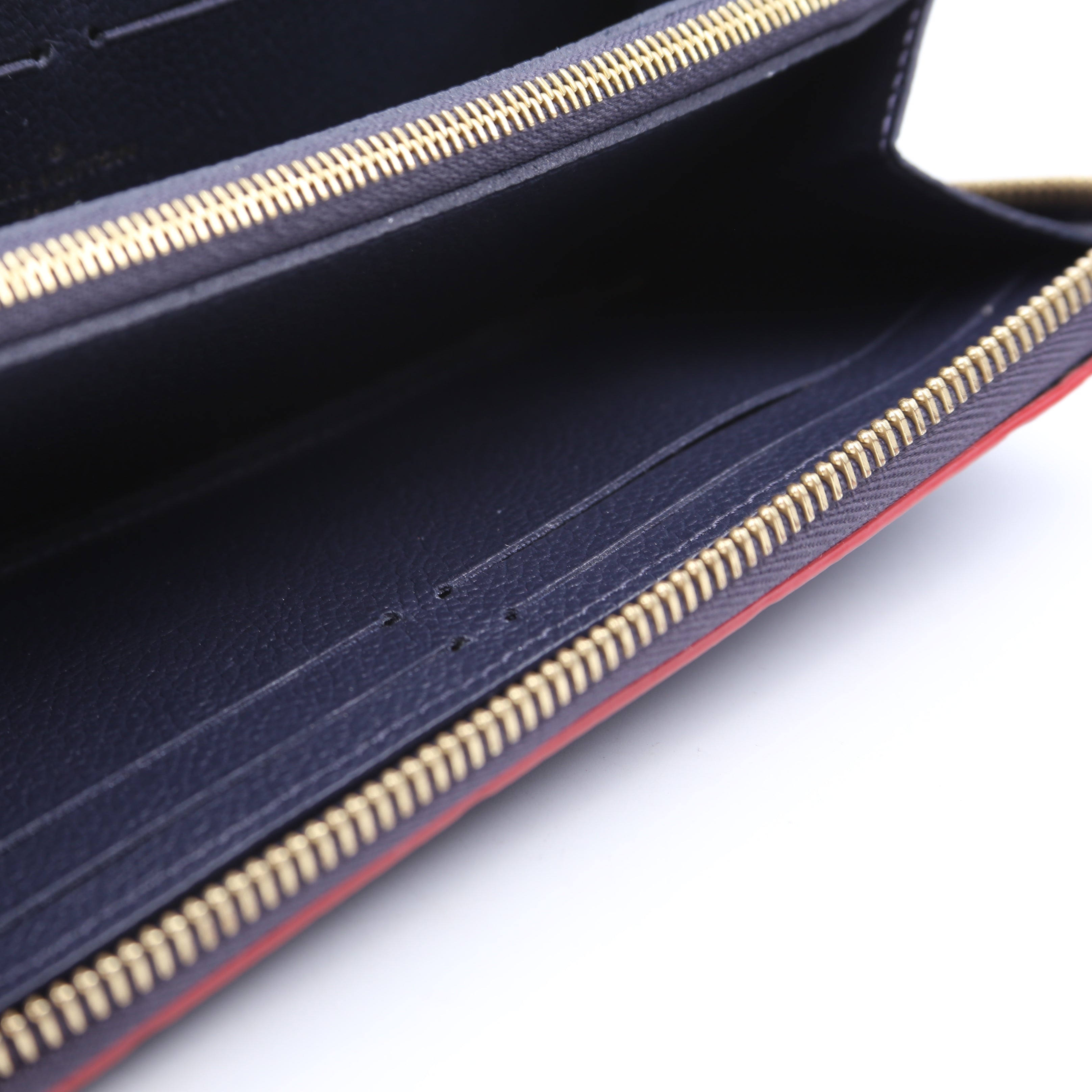 Louis Vuitton Clemence Wallet Empreinte Blue/Red