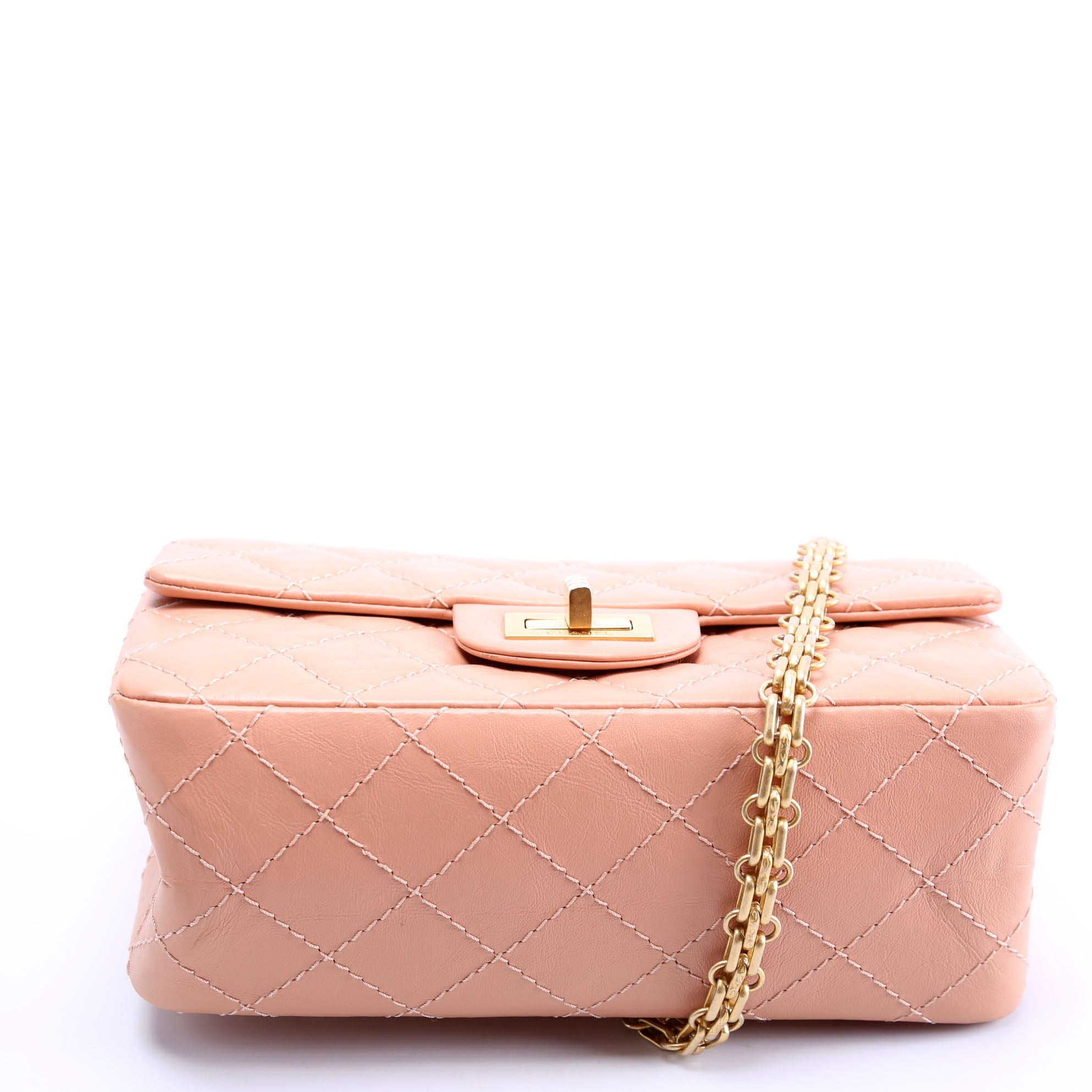 Chanel 2.55 Reissue Mini Flap Aged Calfskin RFID Peach