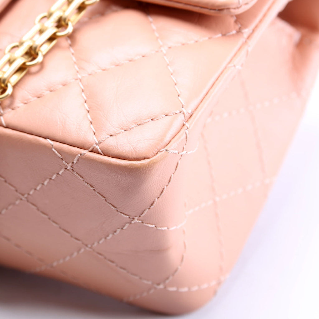Chanel 2.55 Reissue Mini Flap Aged Calfskin RFID Peach