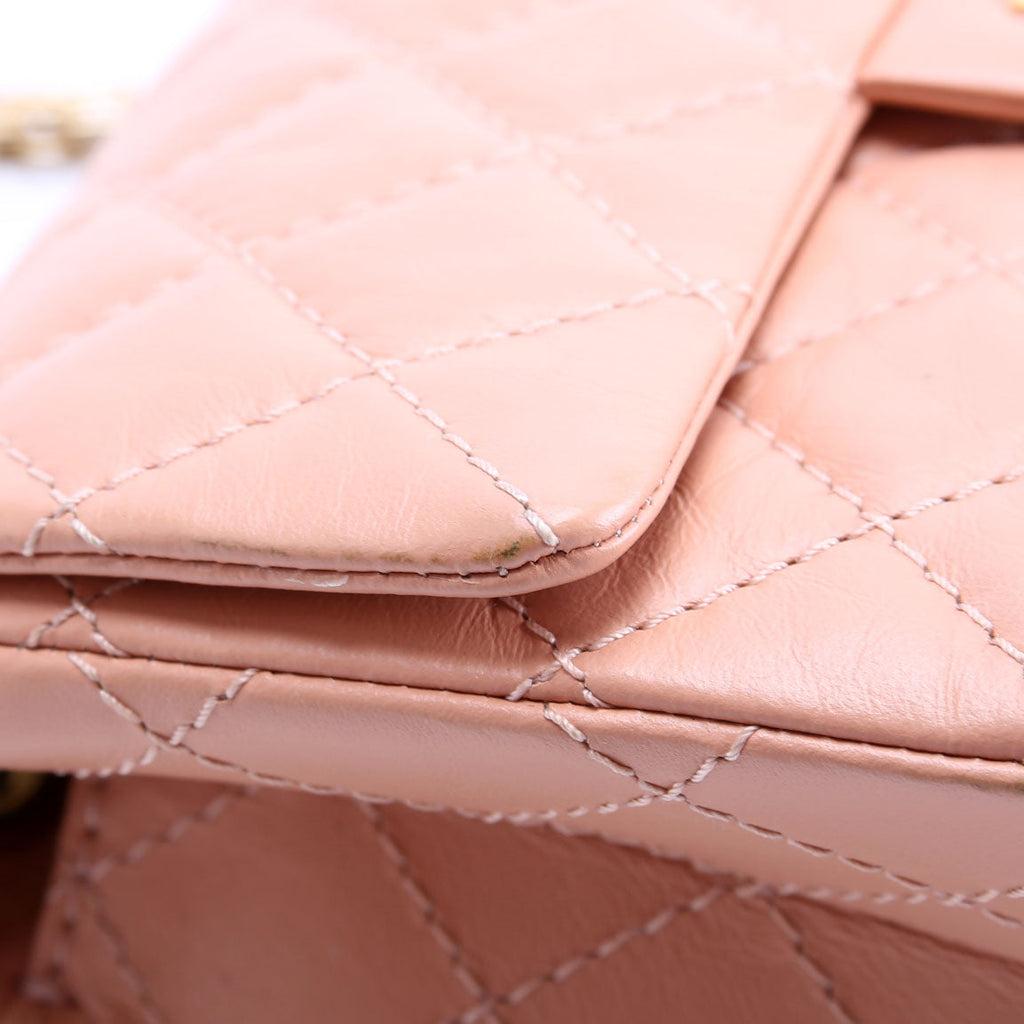 Chanel 2.55 Reissue Mini Flap Aged Calfskin RFID Peach