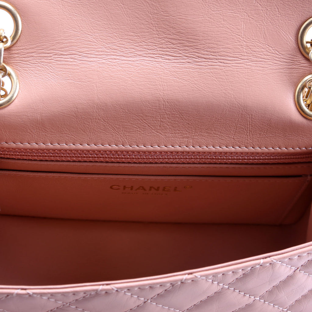 Chanel 2.55 Reissue Mini Flap Aged Calfskin RFID Peach