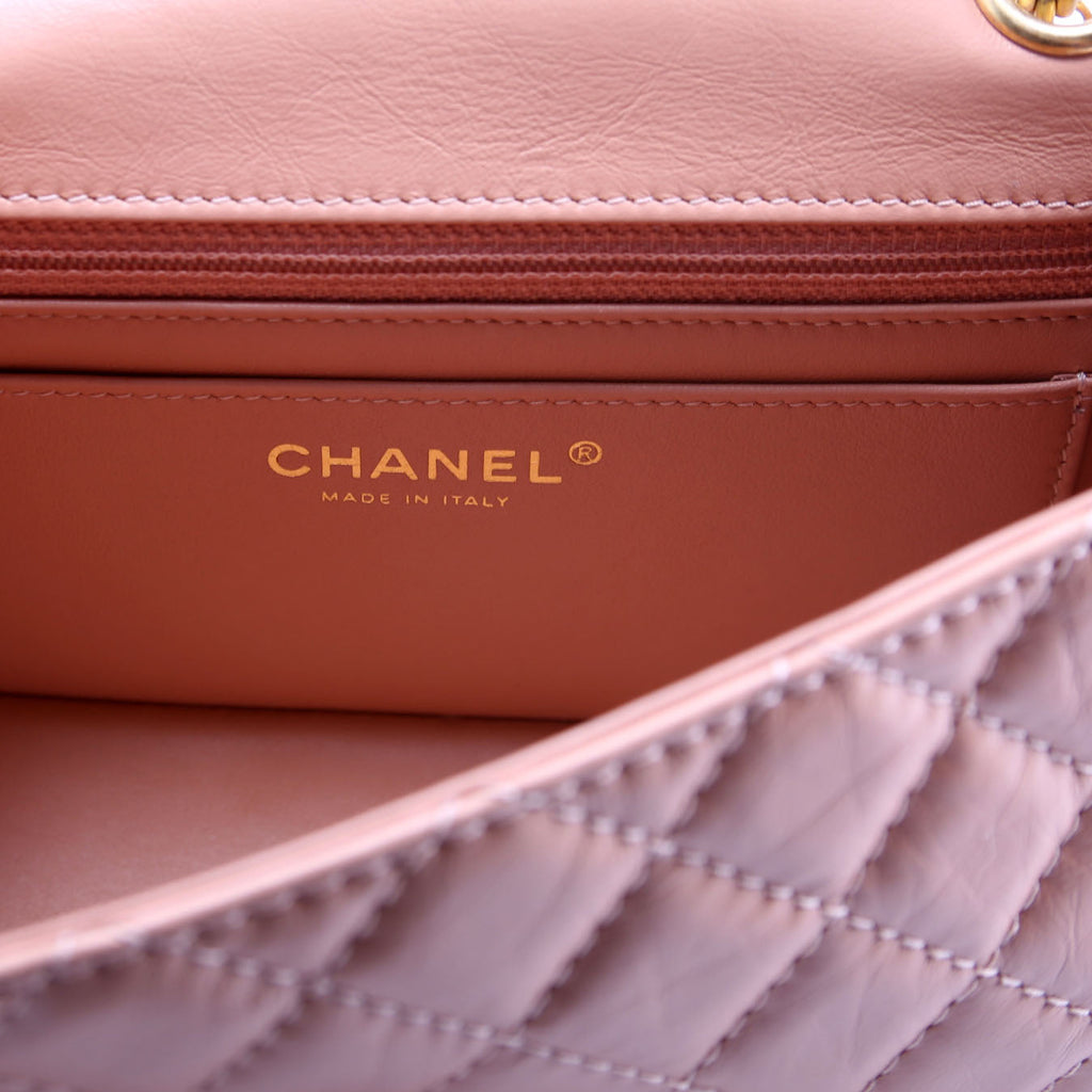 Chanel 2.55 Reissue Mini Flap Aged Calfskin RFID Peach
