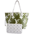 Louis Vuitton Neverfull With Wallet MM Giant Monogram Green/Beige