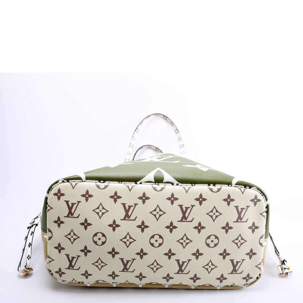 Louis Vuitton Neverfull With Wallet MM Giant Monogram Green/Beige