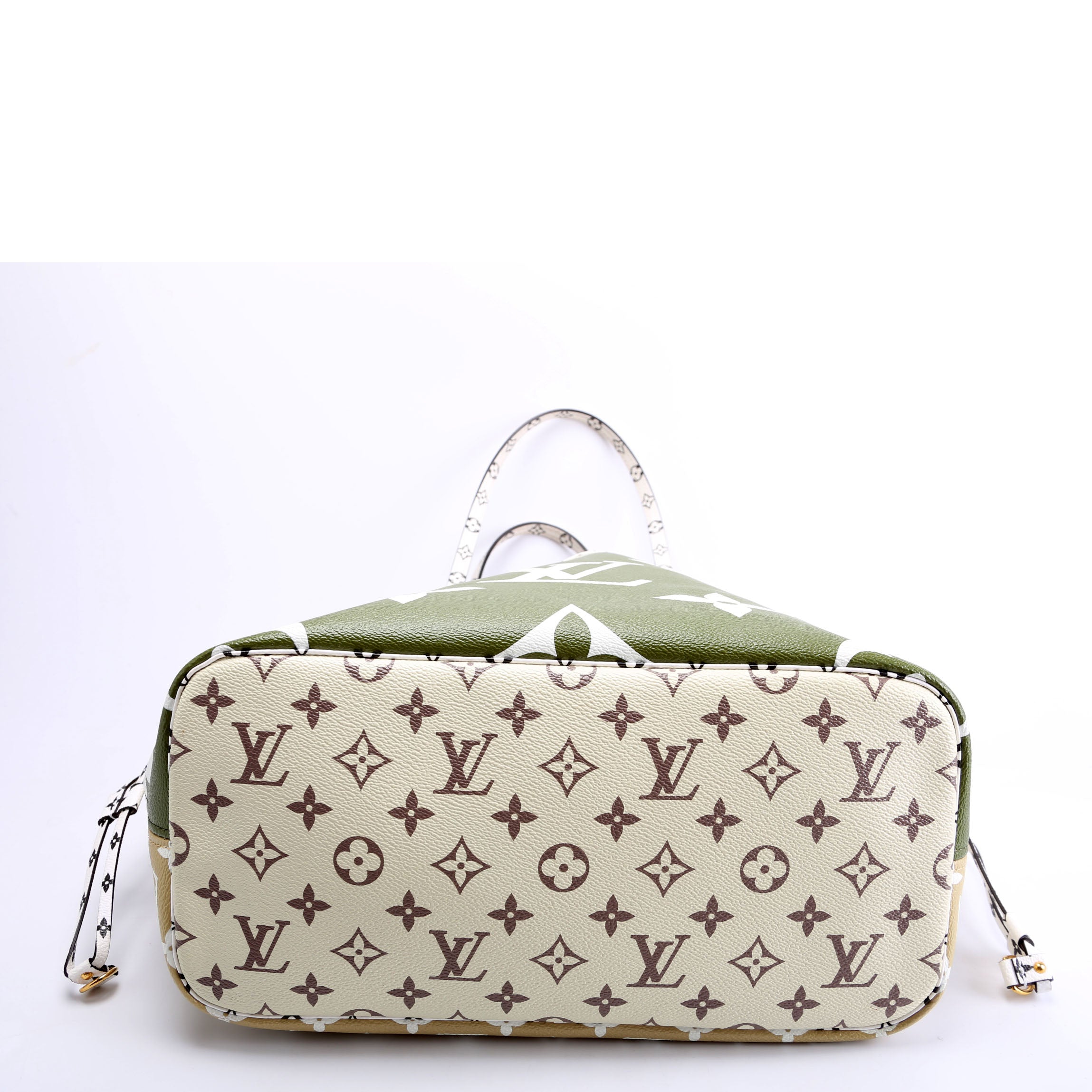 Louis Vuitton Neverfull With Wallet MM Giant Monogram Green/Beige