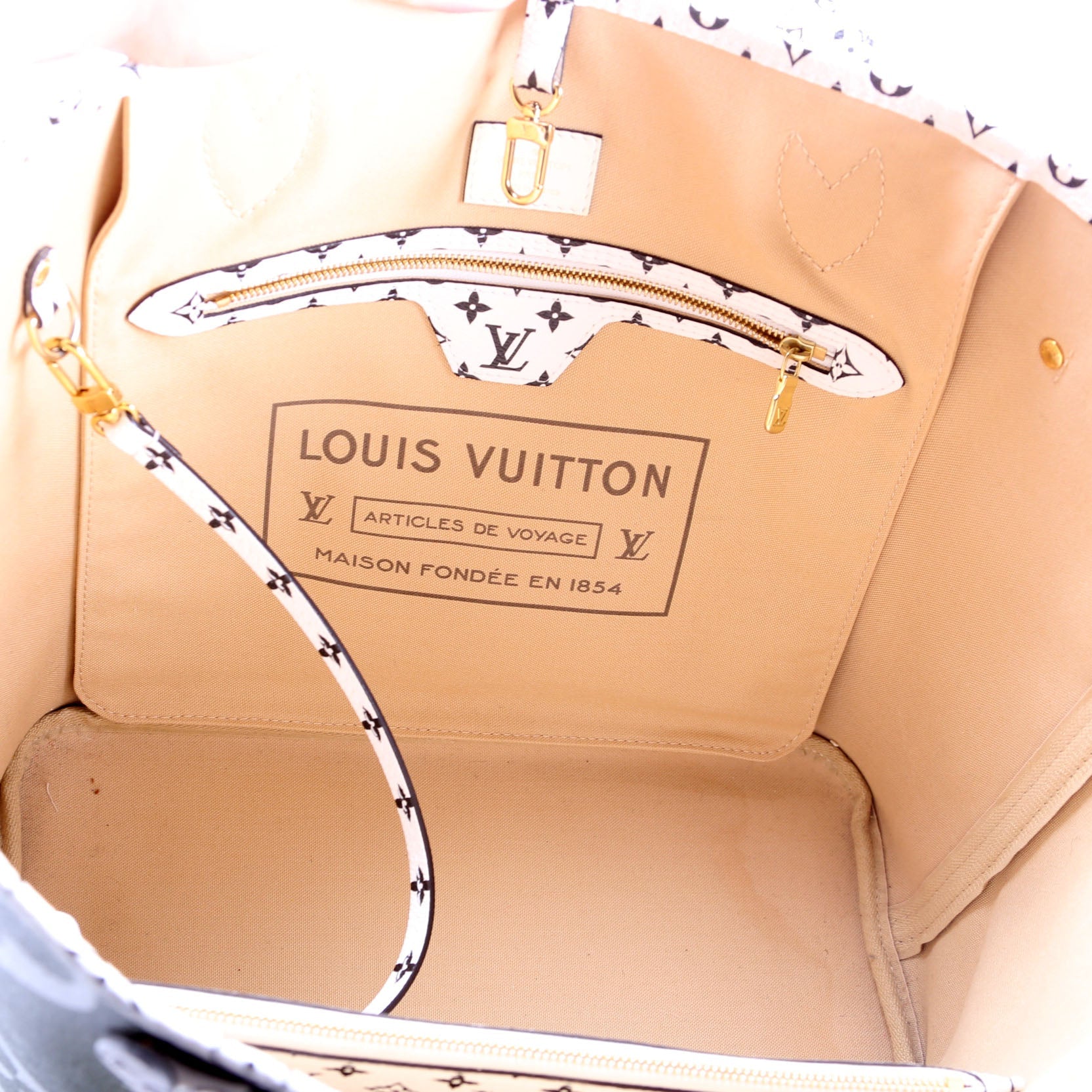 Louis Vuitton Neverfull With Wallet MM Giant Monogram Green/Beige