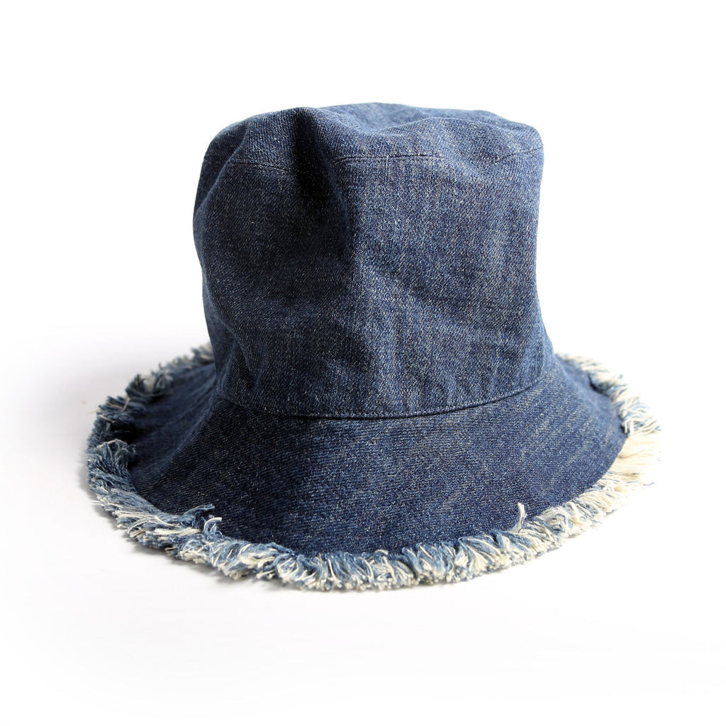 Christian Dior Logo Denim Bucket Hat Size 57 Blue