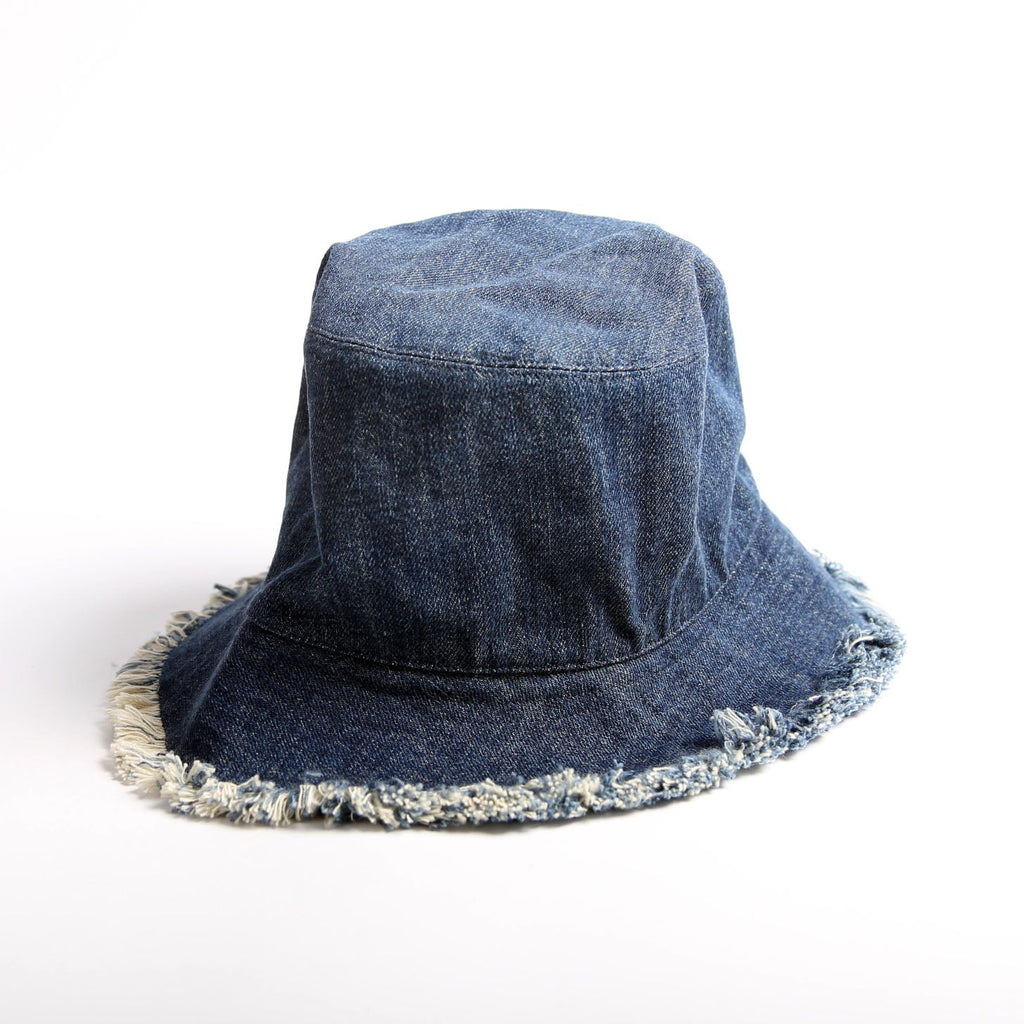 Christian Dior Logo Denim Bucket Hat Size 57 Blue
