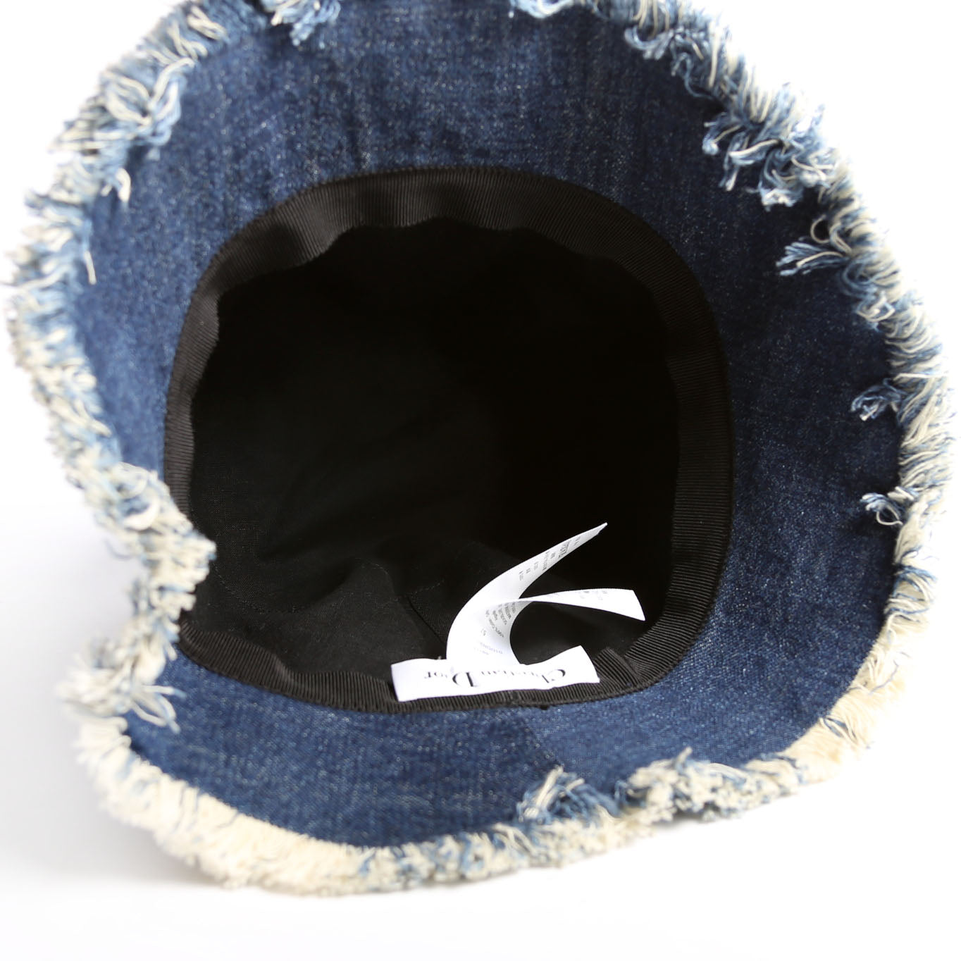 Christian Dior Logo Denim Bucket Hat Size 57 Blue