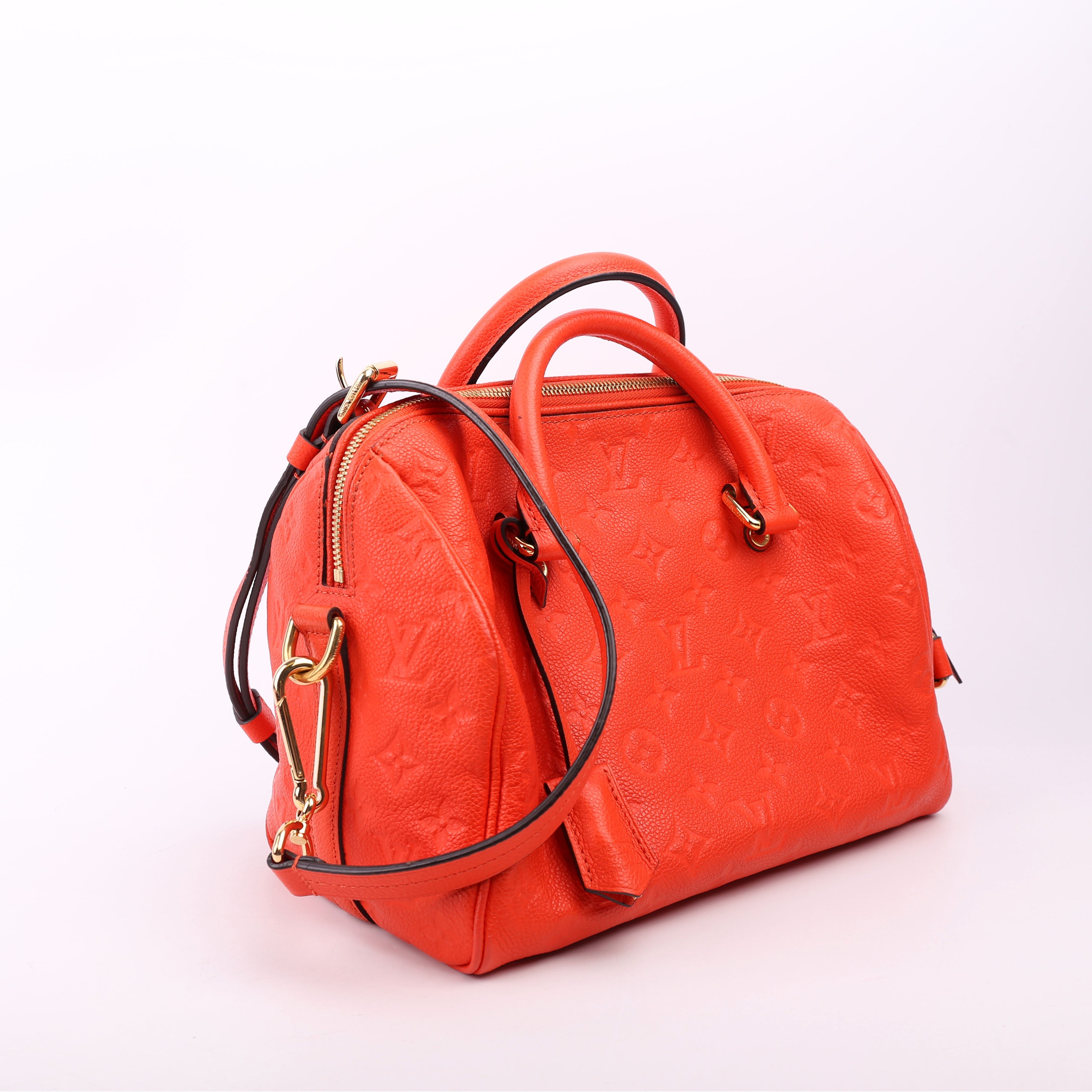 Louis Vuitton Speedy 25 Bandouliere Empreinte Orange