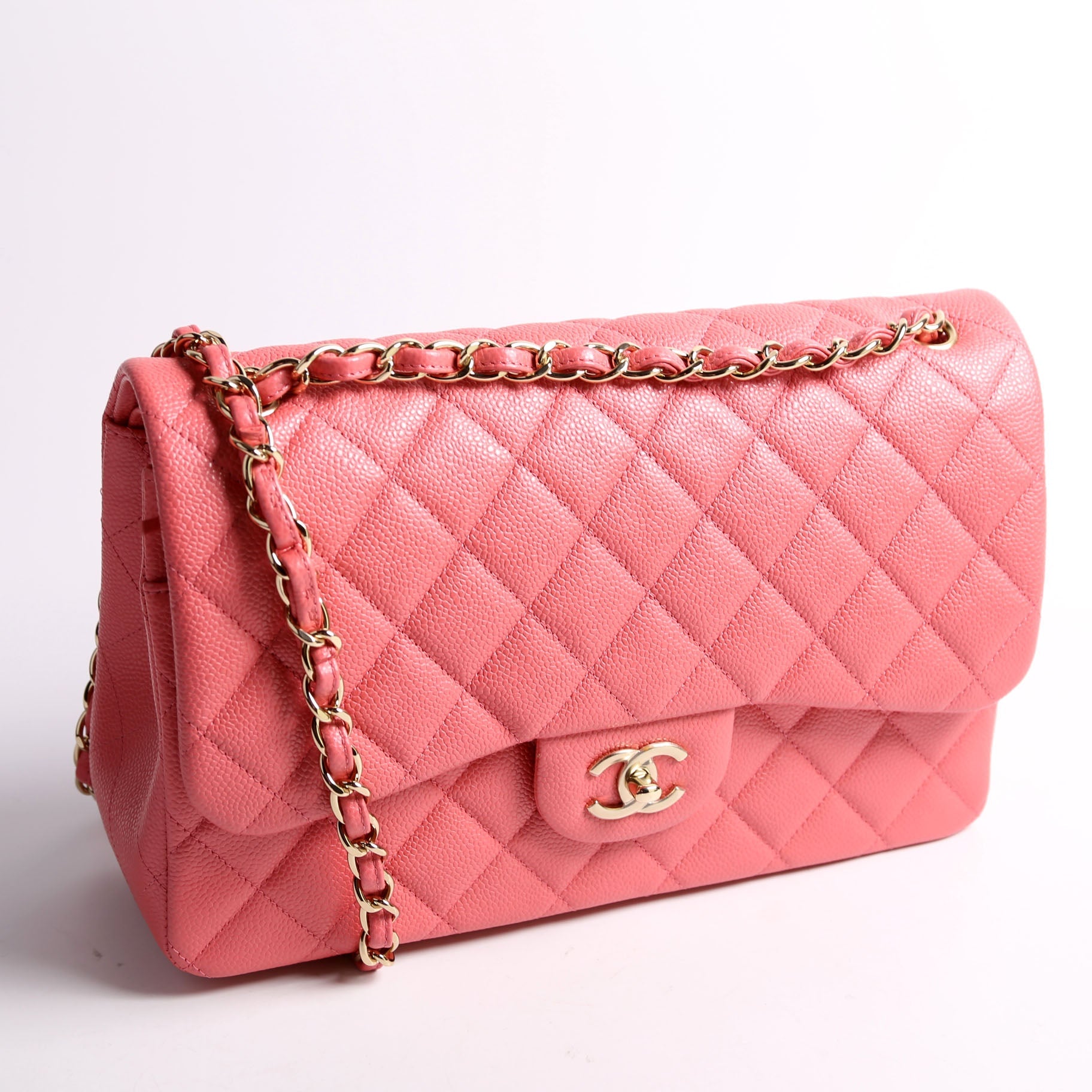 Chanel Classic Flap Jumbo Caviar 25-28M Pink