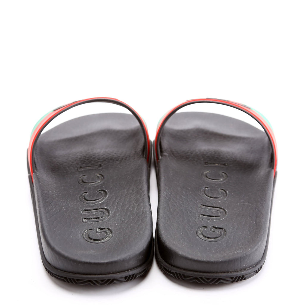 Gucci Interlocking G Web Stripe Slides Size 36 Black