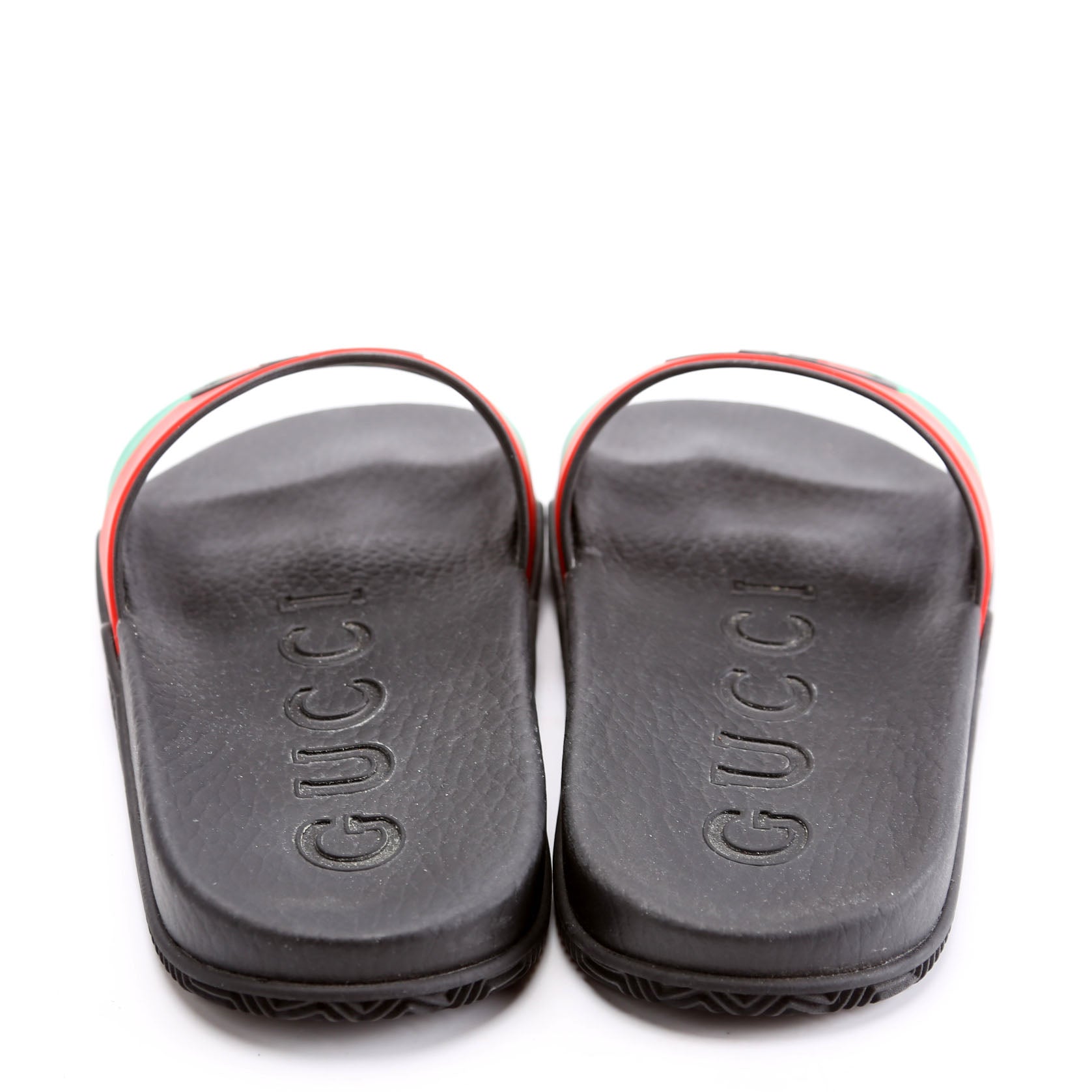 Gucci Interlocking G Web Stripe Slides Size 36 Black