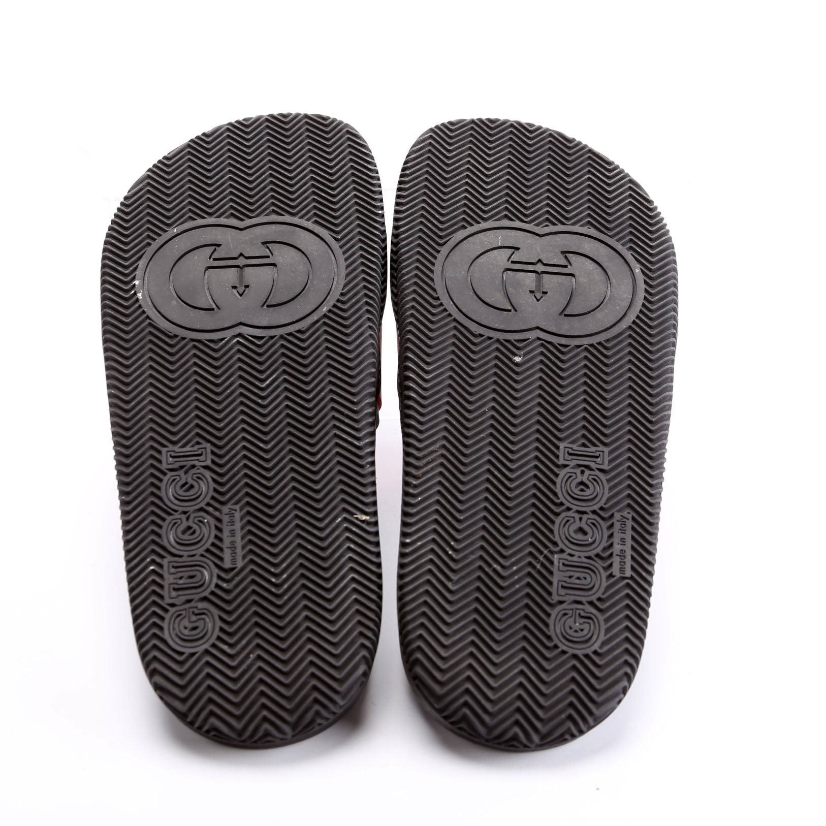 Gucci Interlocking G Web Stripe Slides Size 36 Black