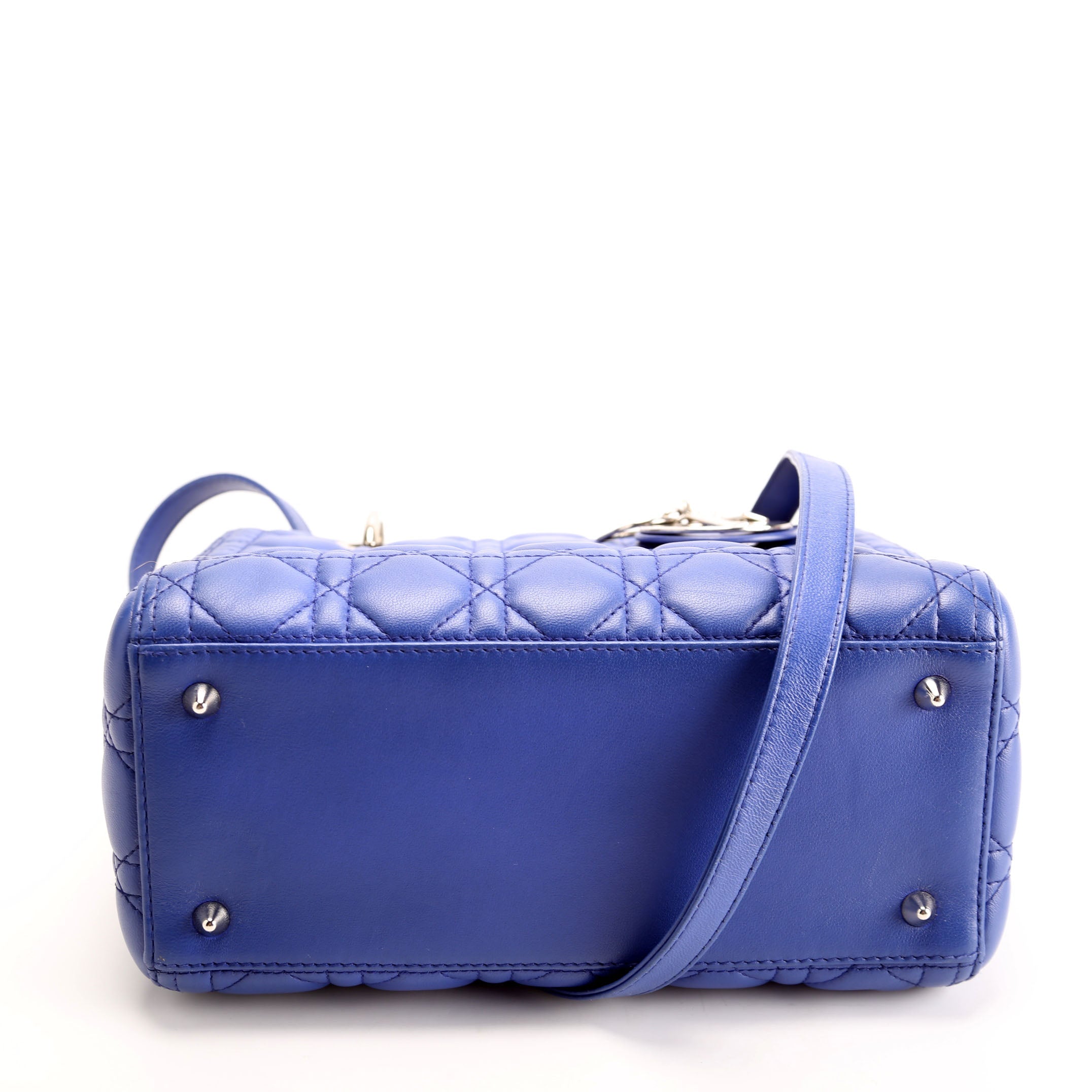 Christian Dior Lady Dior Medium Lambskin Blue