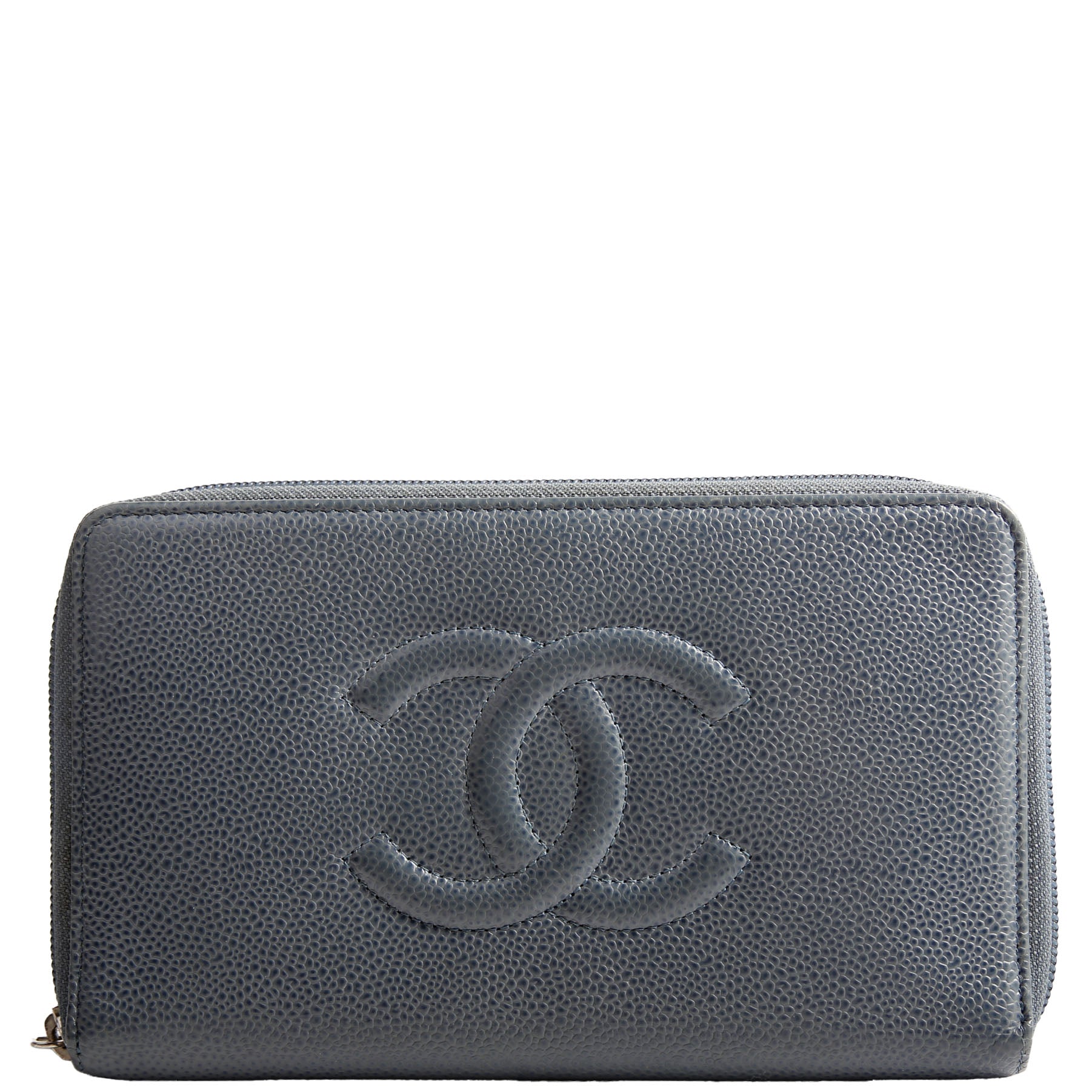 Chanel Timeless CC Zip Around Organizer Wallet 17M Slate