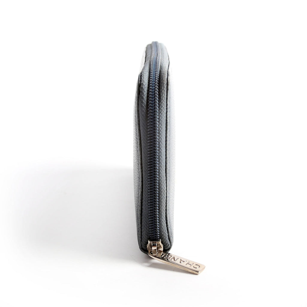 Chanel Timeless CC Zip Around Organizer Wallet 17M Slate
