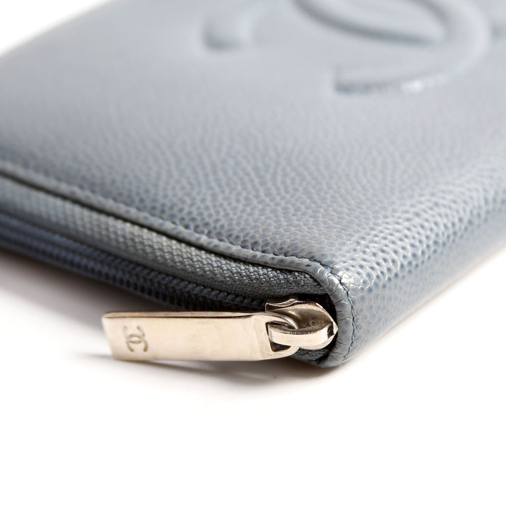 Chanel Timeless CC Zip Around Organizer Wallet 17M Slate