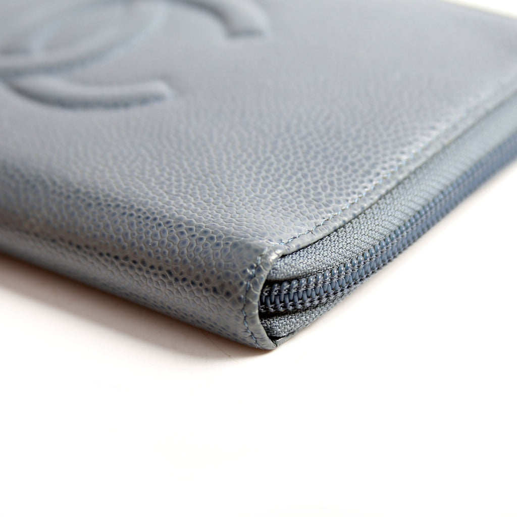 Chanel Timeless CC Zip Around Organizer Wallet 17M Slate