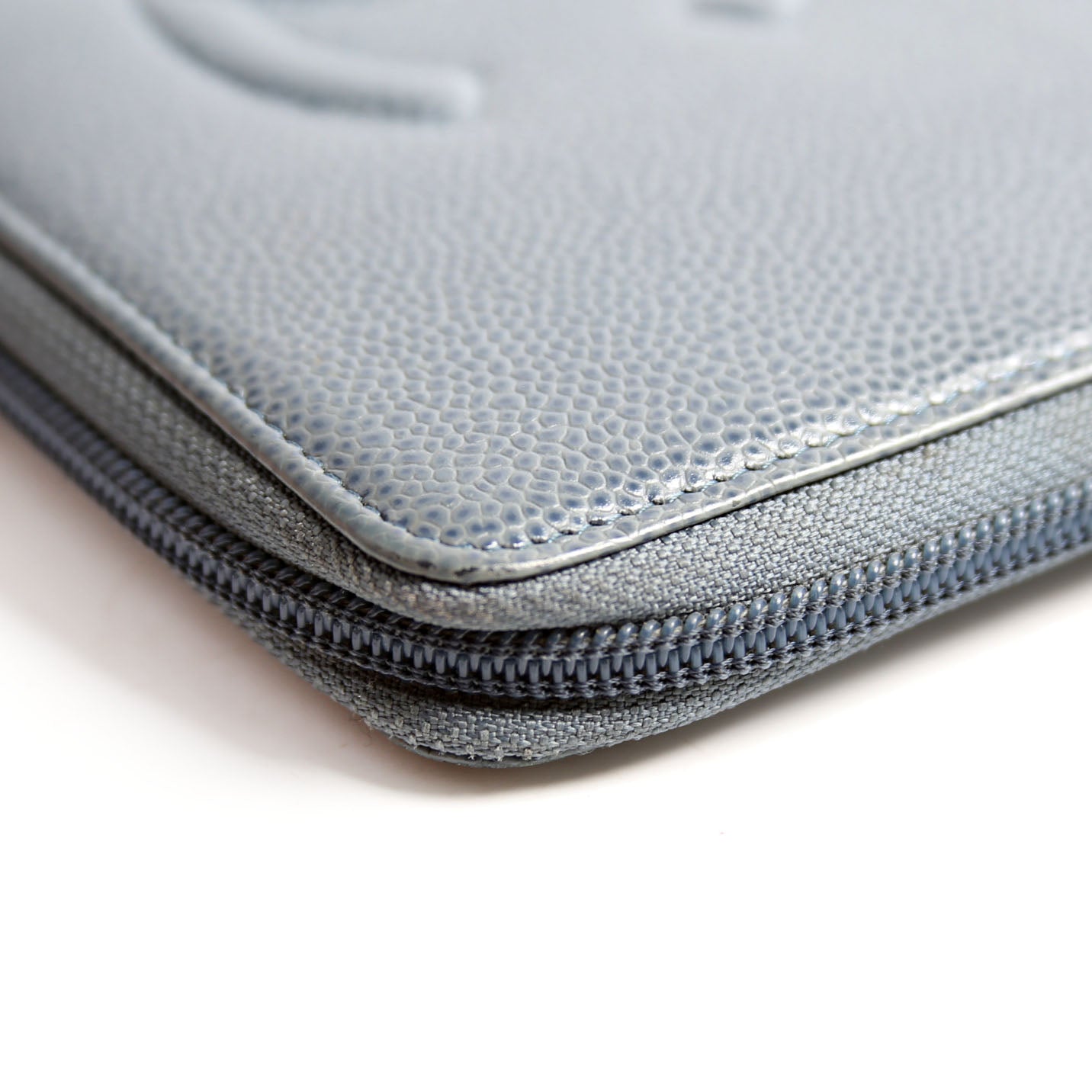 Chanel Timeless CC Zip Around Organizer Wallet 17M Slate