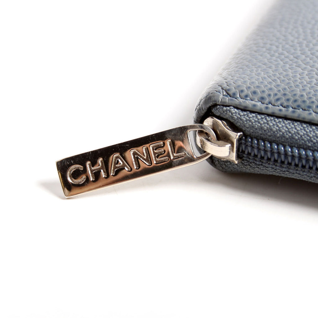 Chanel Timeless CC Zip Around Organizer Wallet 17M Slate