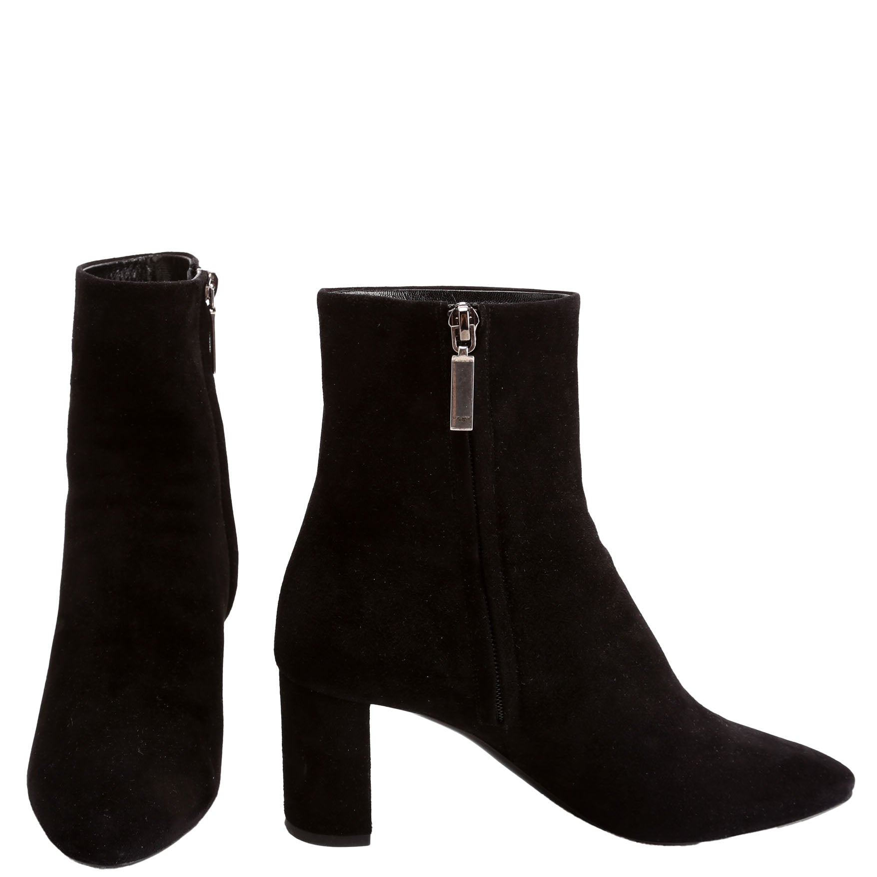 Saint Laurent LouLou Suede Ankle Boots Size 36.5 Black